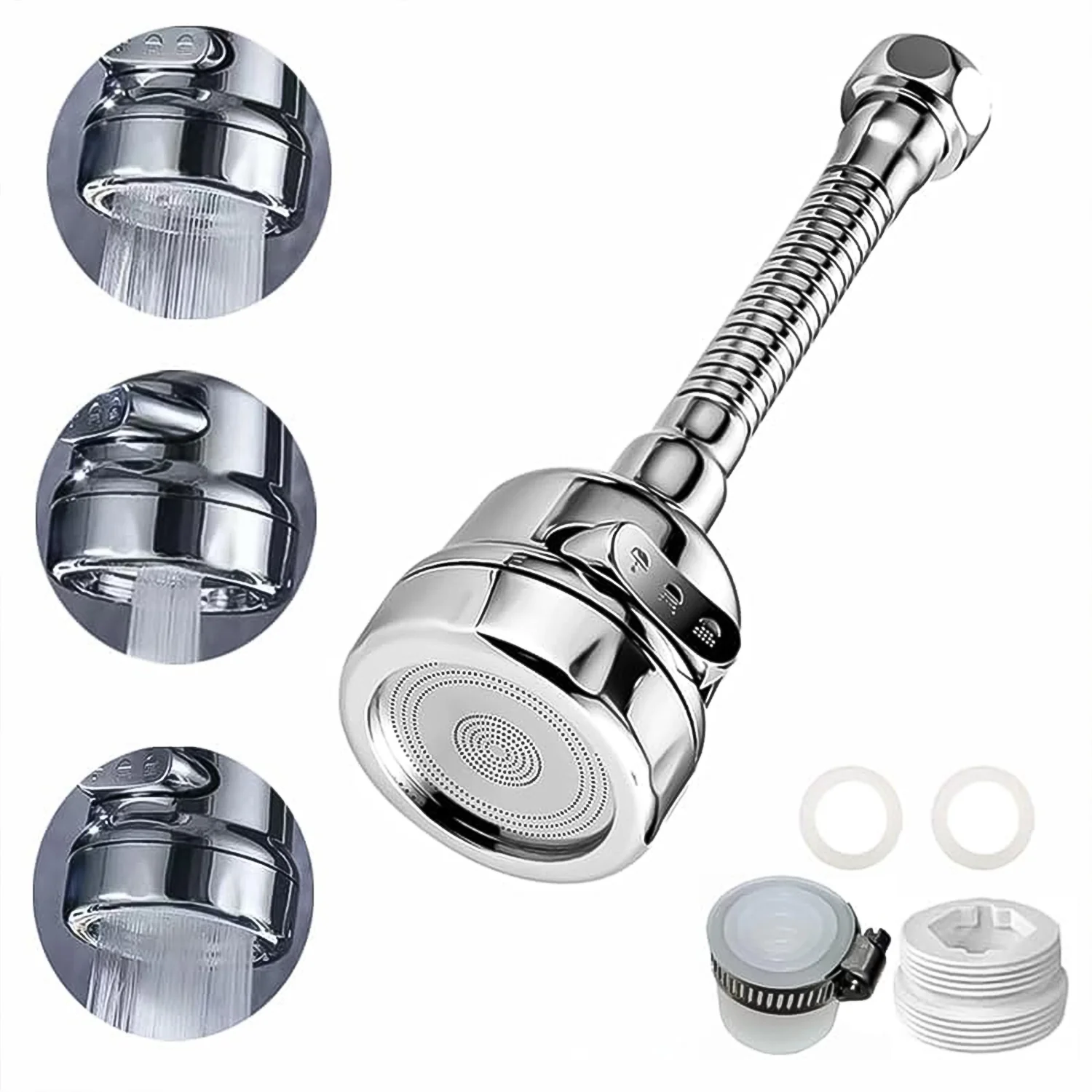 Stainless Steel Water Faucet Sprayer Head (1 Pc / 7 Inch) - Image 5