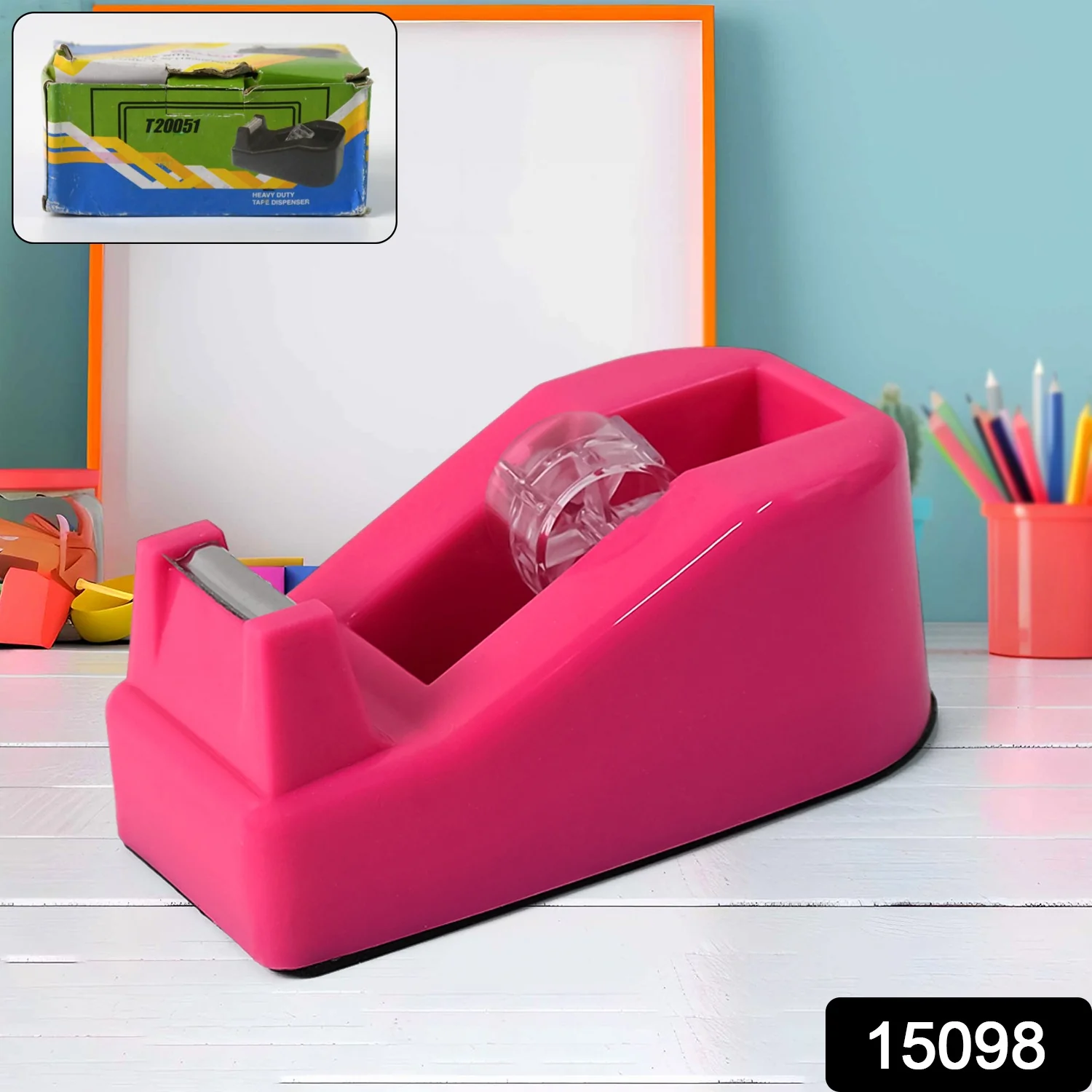 Plastic Tape Dispenser Cutter for Home Office use (1 pc) - Image 2