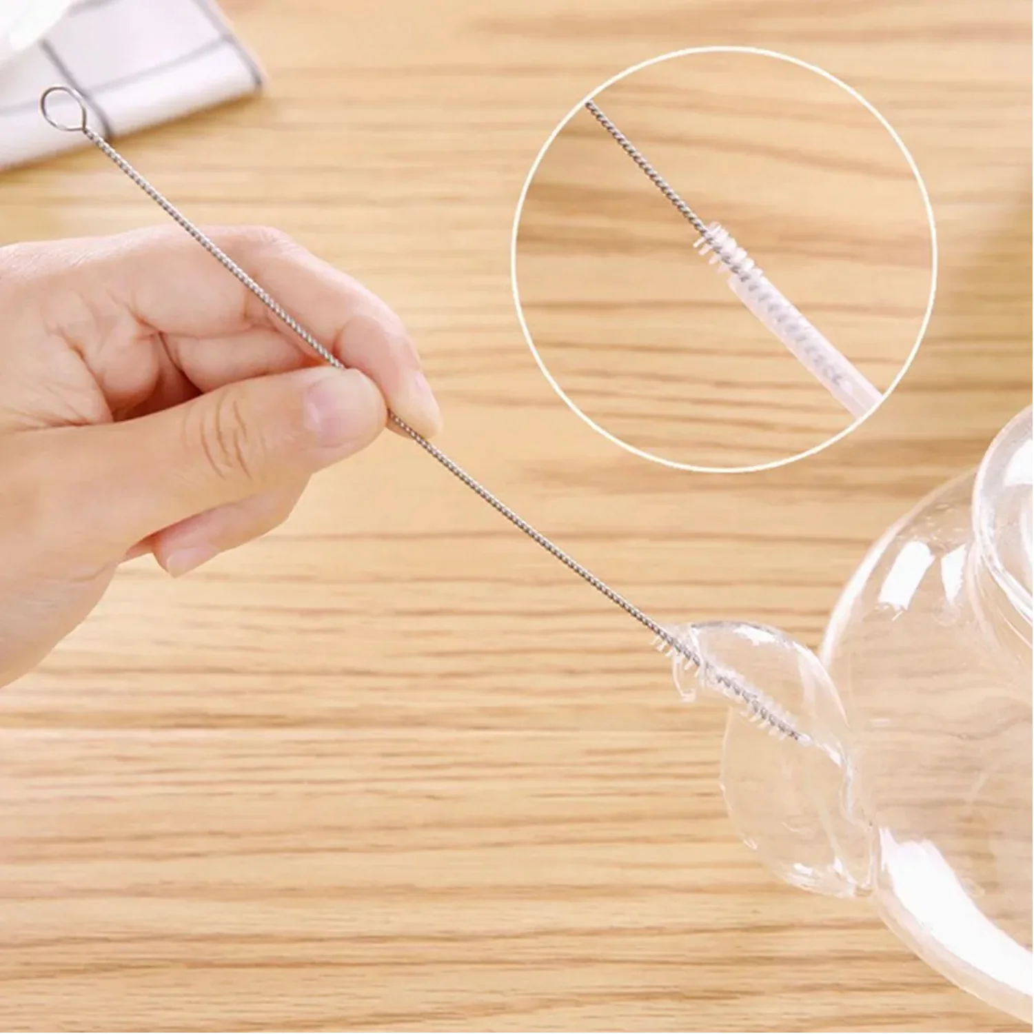 Stainless Steel Straw Cleaning Brush Drinking Pipe (20 Cm / 1 Pc) - Image 7