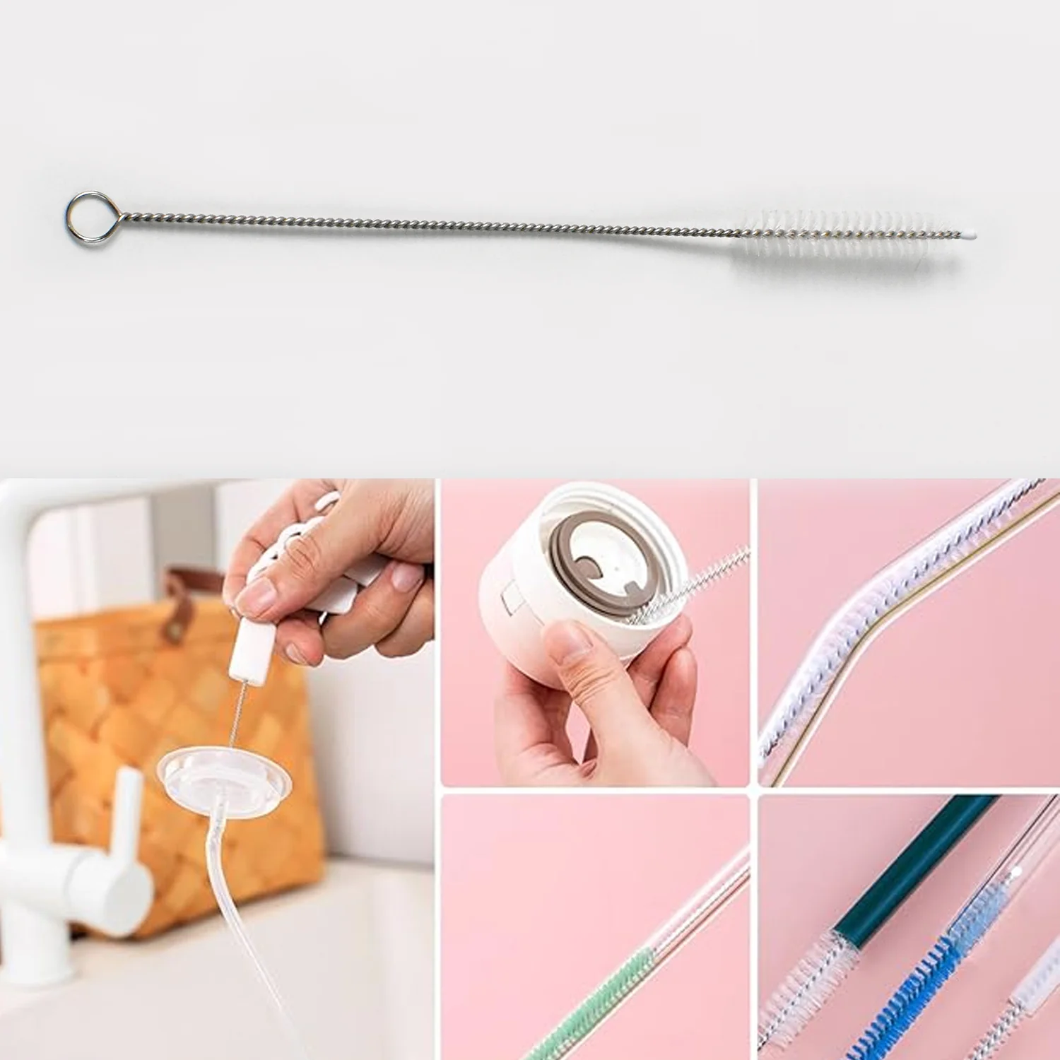 Stainless Steel Straw Cleaning Brush Drinking Pipe (20 Cm / 1 Pc) - Image 8