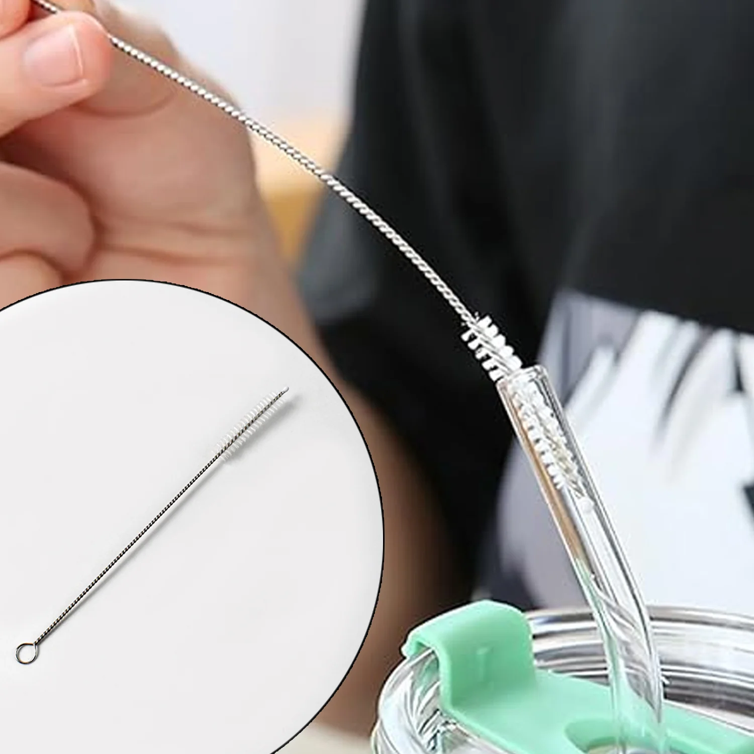 Stainless Steel Straw Cleaning Brush Drinking Pipe (20 Cm / 1 Pc) - Image 9