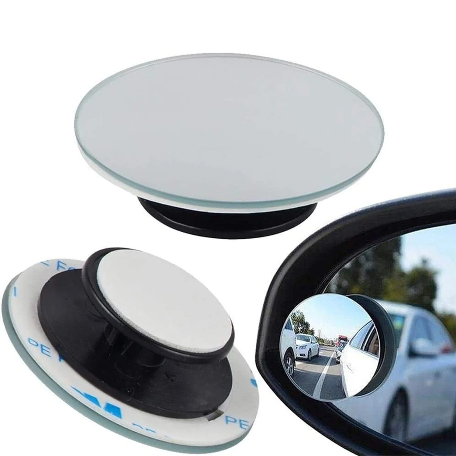 Blind Spot Round Wide Angle Adjustable Convex Rear View Mirror - Pack of 2 - Image 8