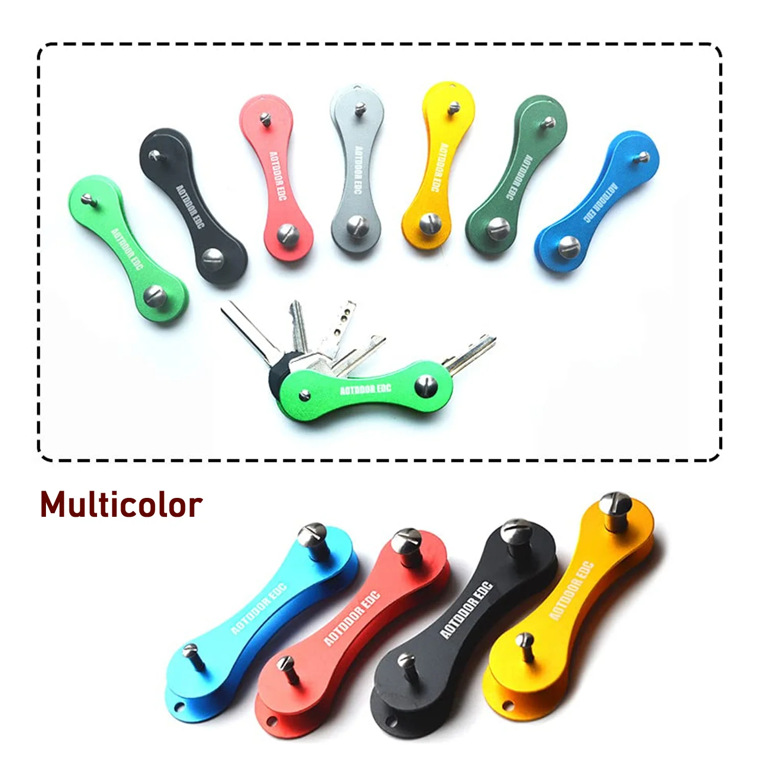 Metal Key Holder Multifunctional Portable Key Accessory (1 Pc / Mix Color) - Image 4