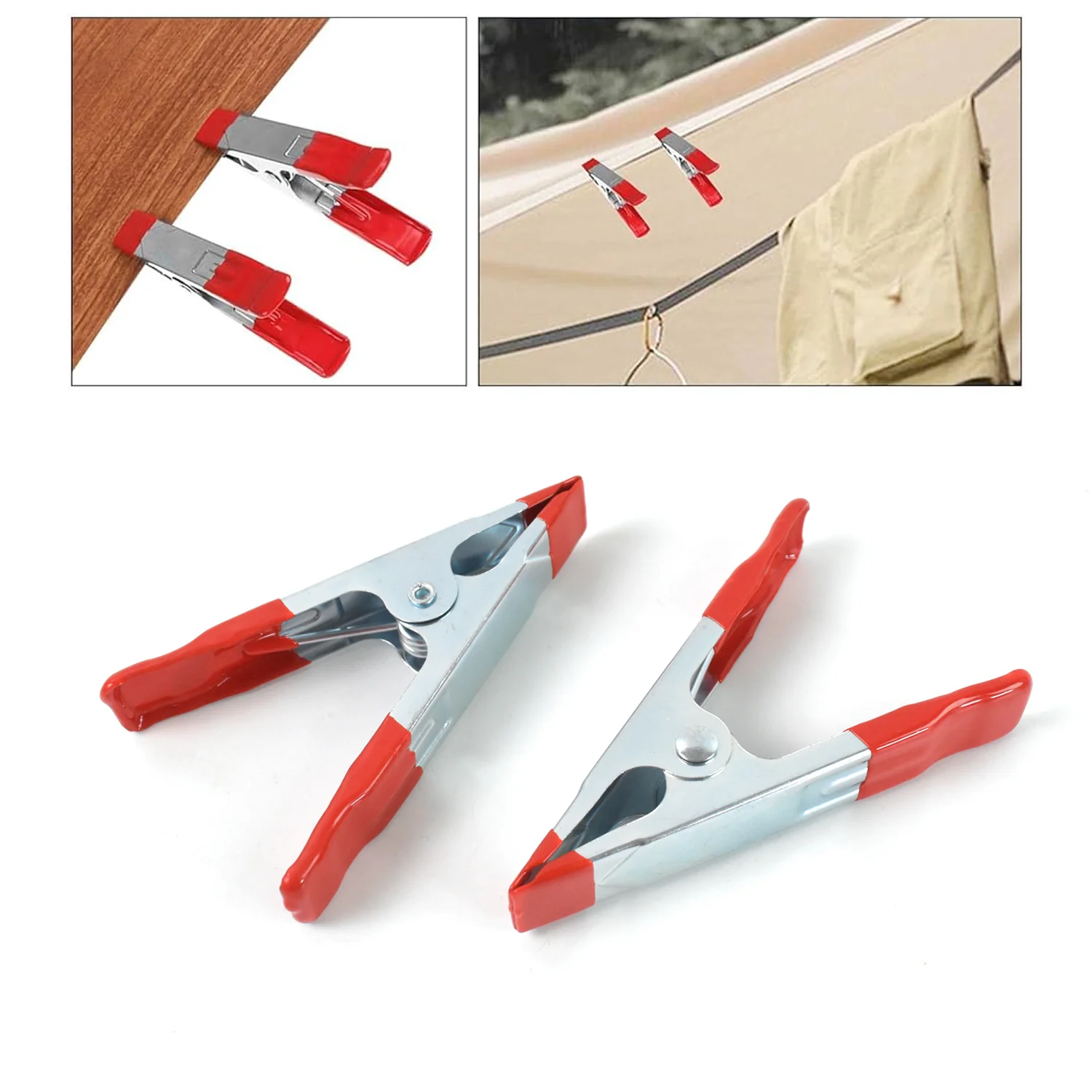 4 Inch Heavy Duty Spring Metal Spring Clamps (2 Pc Set) - Image 6