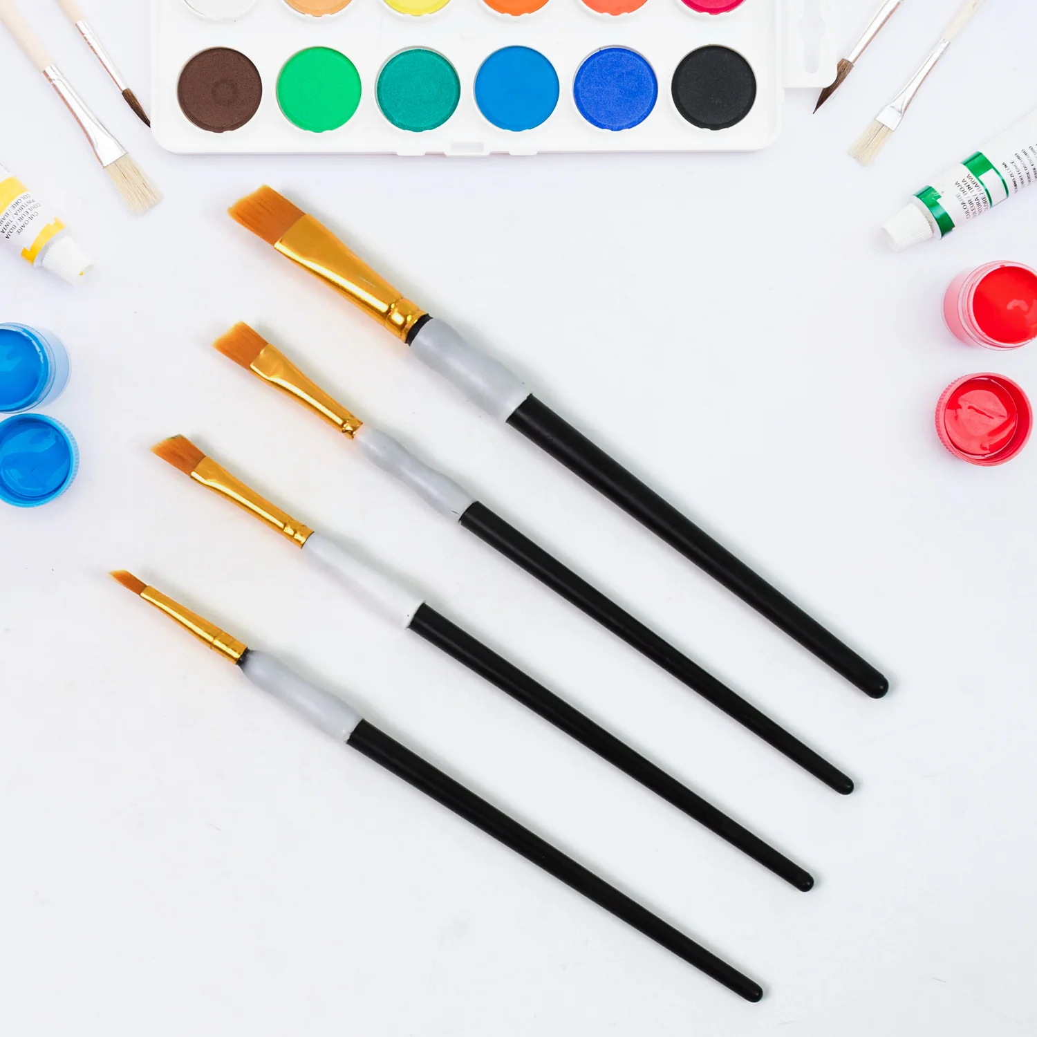 Premium Paint Brushes, Watercolor Acrylic Paint Brushes (4 Pcs Set) - Image 6