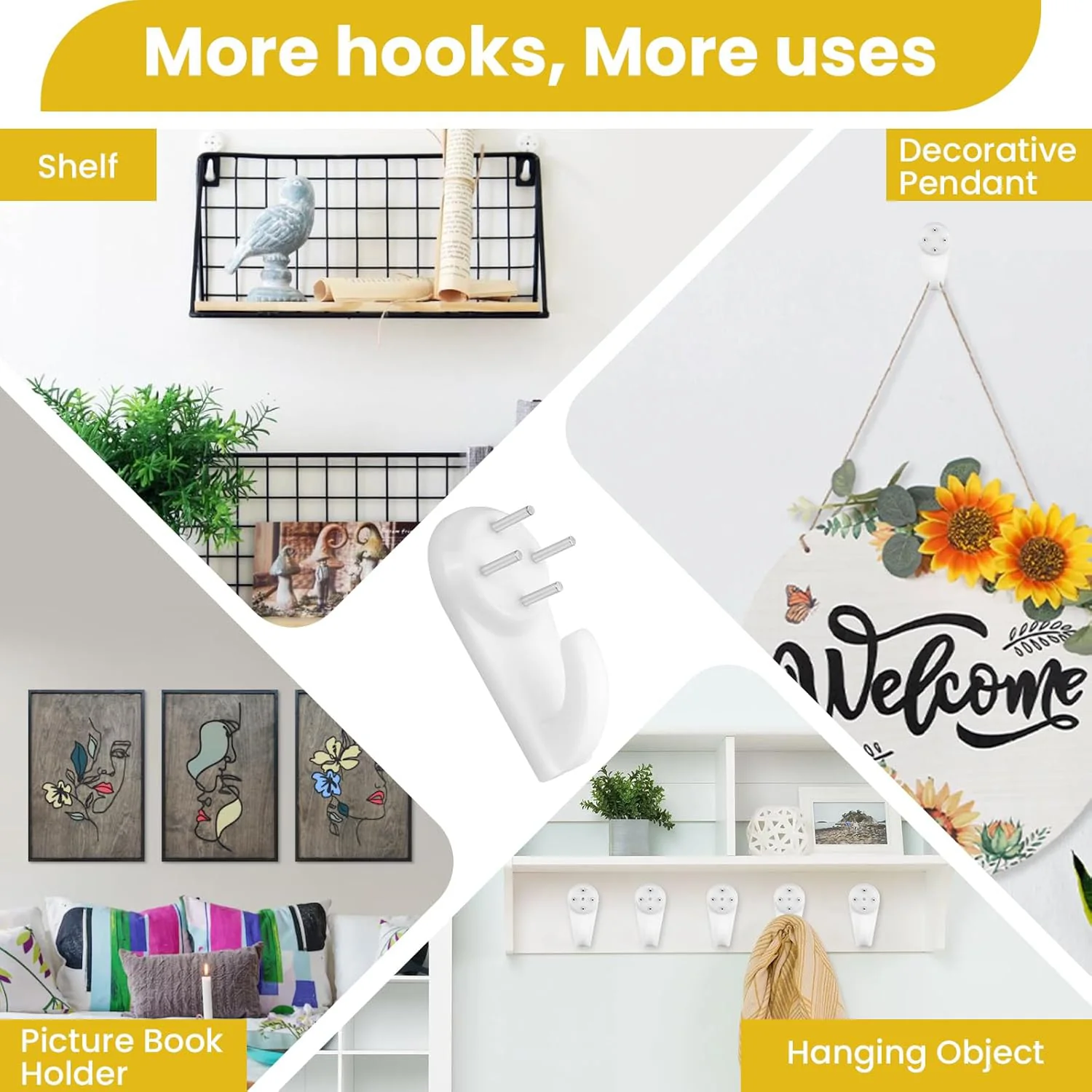 33 in 1 Picture Hangers Photos Hanging Hardware Kit (1 Set) - Image 6