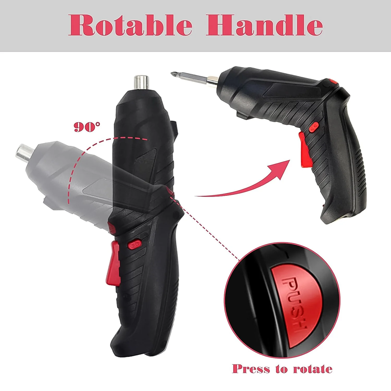 Small Screwdriver with LED Light, Screwdrivers Bit Set (48 Pcs Set) - Image 5