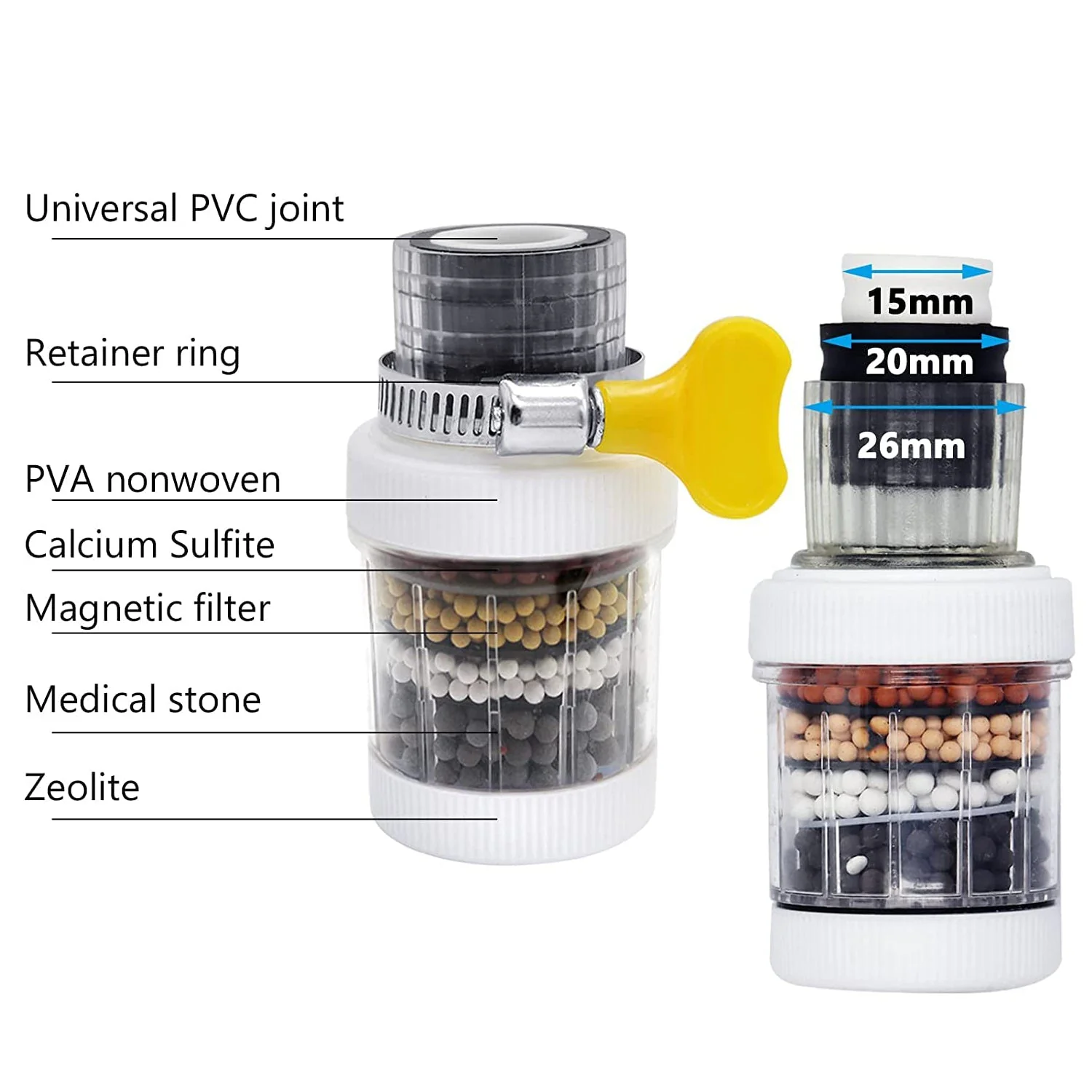Kitchen Faucet Water Filter Tap Purifier - 4 Layer Activated Carbon for Clean Water - Image 6