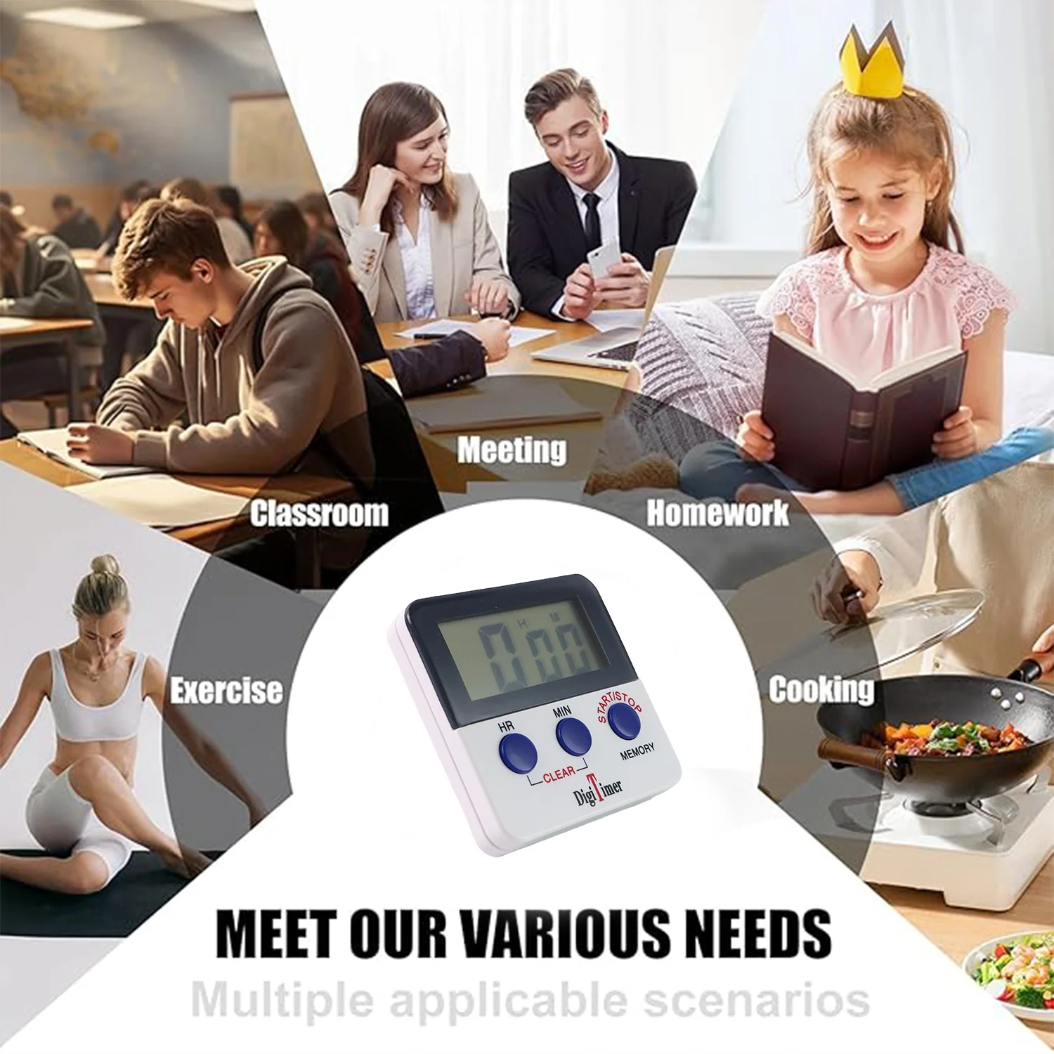 Digital Kitchen Timer with Alarm Stop Watch Timer for Kitchen - Image 4