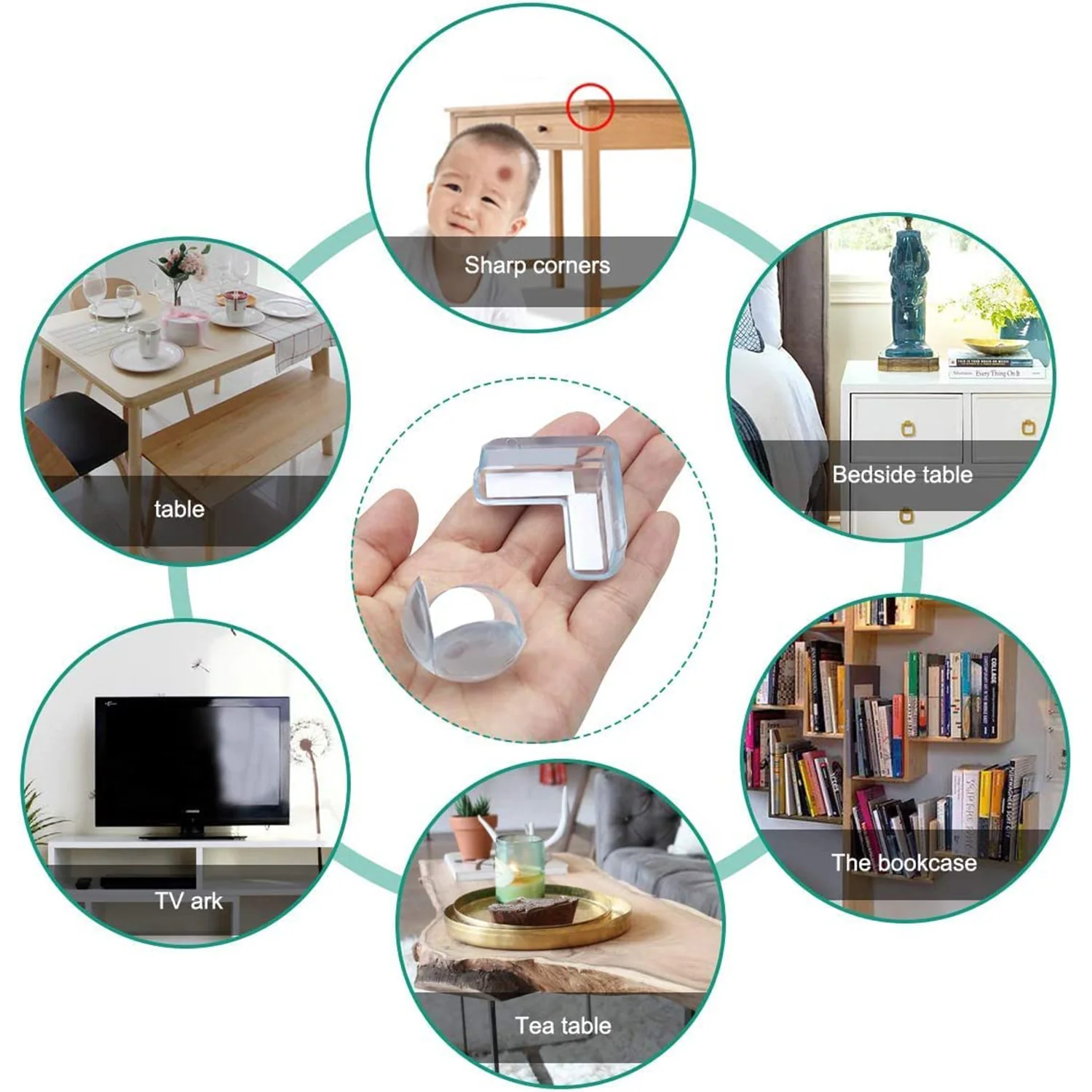 Transparent Table Corner Protector (4 Pcs Set) - Image 4