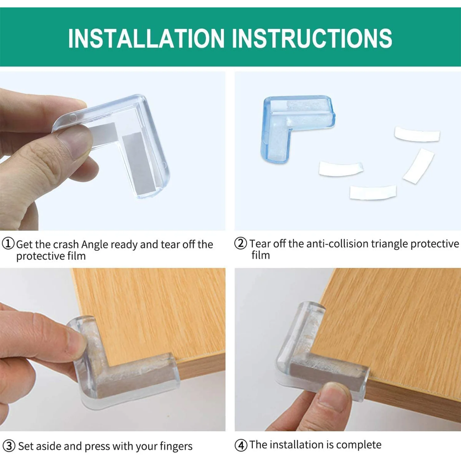 Transparent Table Corner Protector (4 Pcs Set) - Image 6