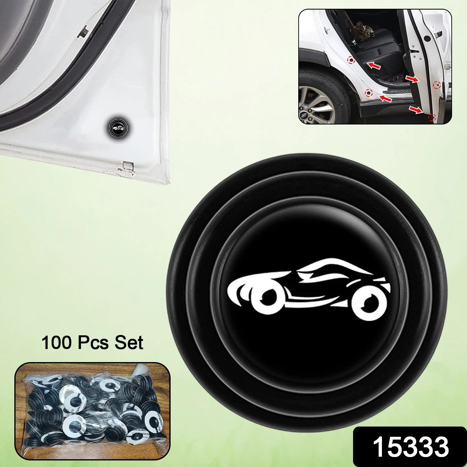 Car Door Shock Absorber Car Door Protection Sticker (100 Pcs Set) - Image 2