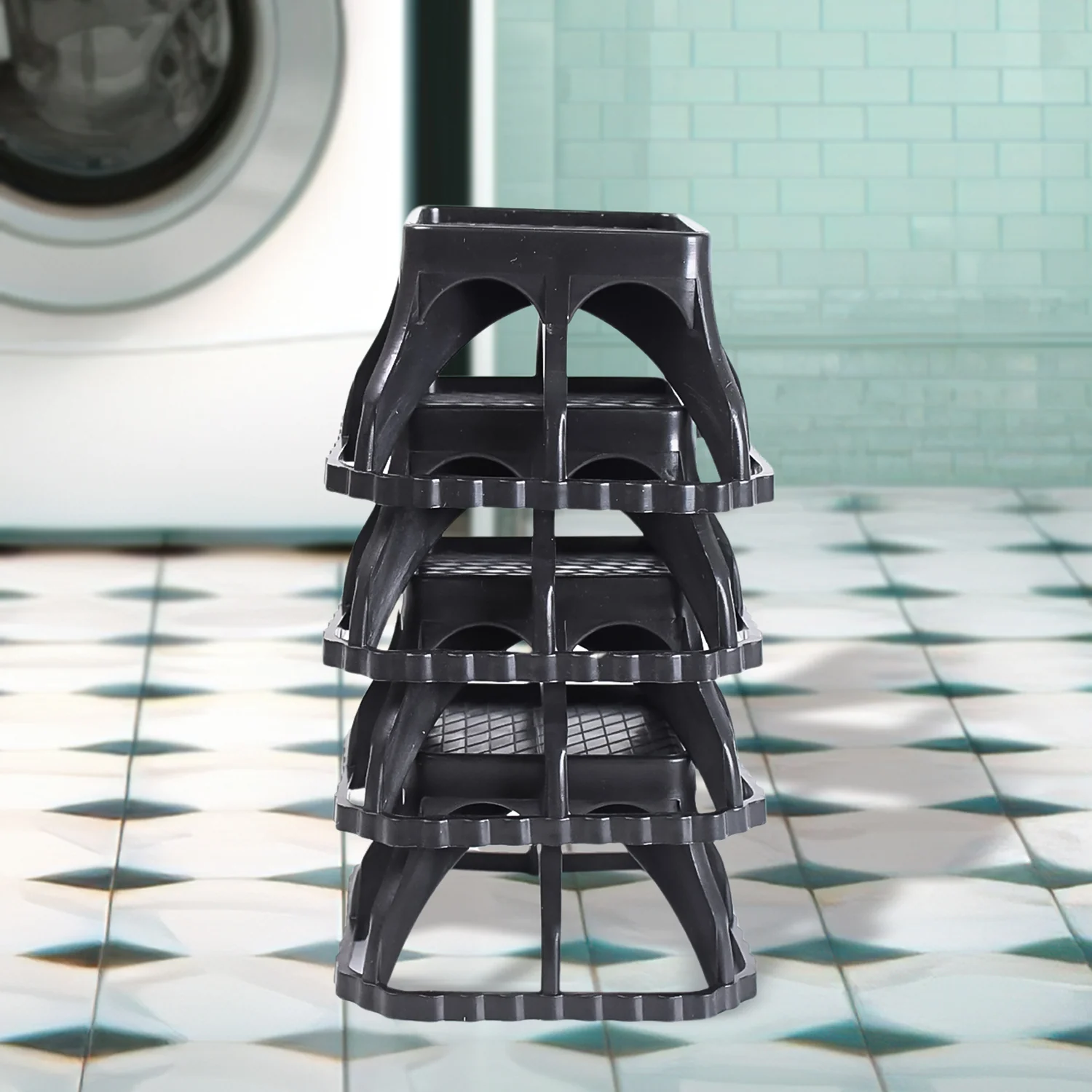 Multi-Purpose Plastic Washing Machine Stand (4 Pcs Set) - Image 6