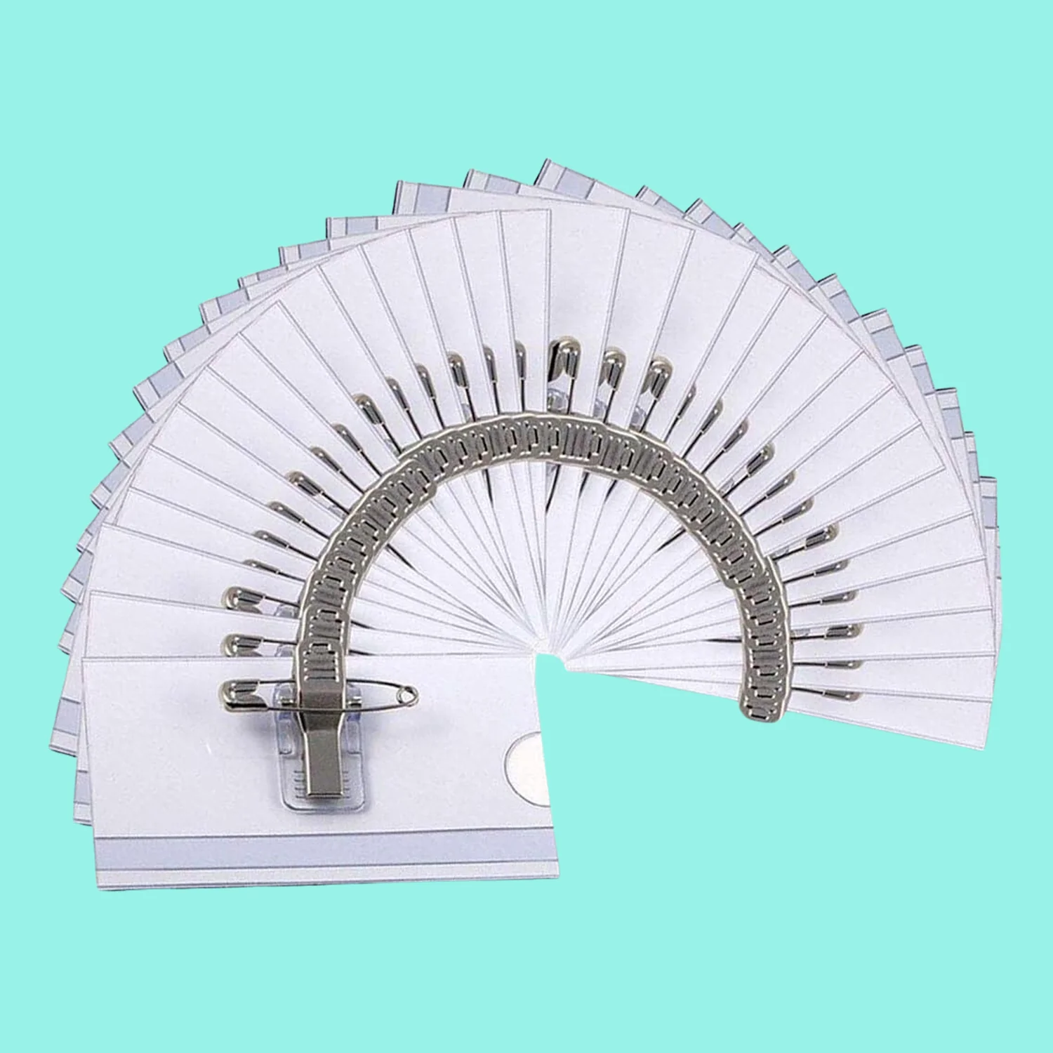 Plastic Transparent cardholders With Pin & Clip 90 mm x 60 mm (50 Pcs Set) - Image 3