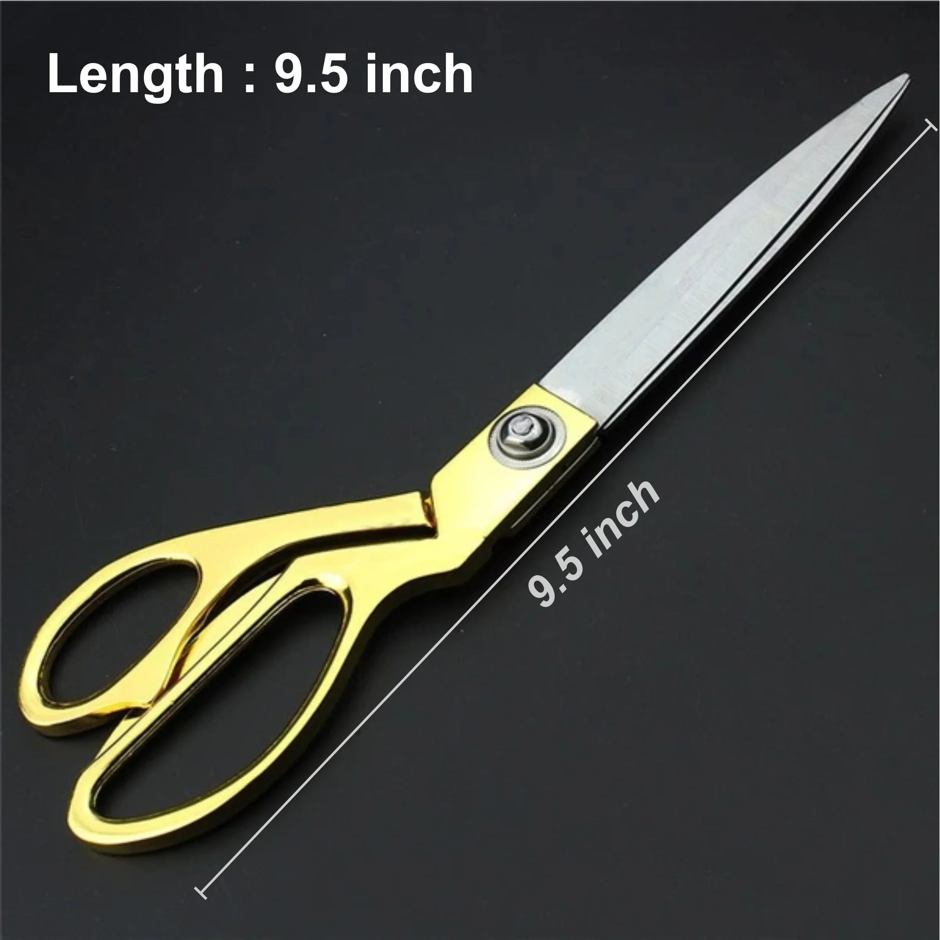 Stainless Steel Tailoring Scissor Sharp Cloth Cutting (9.5inch) (Golden) - Image 3