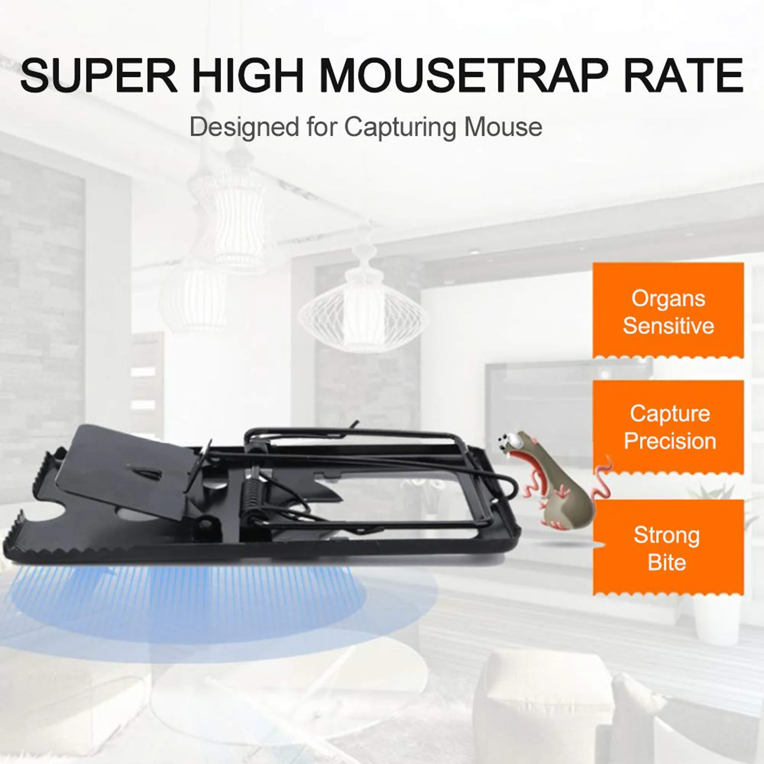 Mouse Trap Catcher Rodent Traps Mice Control Mice Snap Kill Trap (2 Pc) - Image 3
