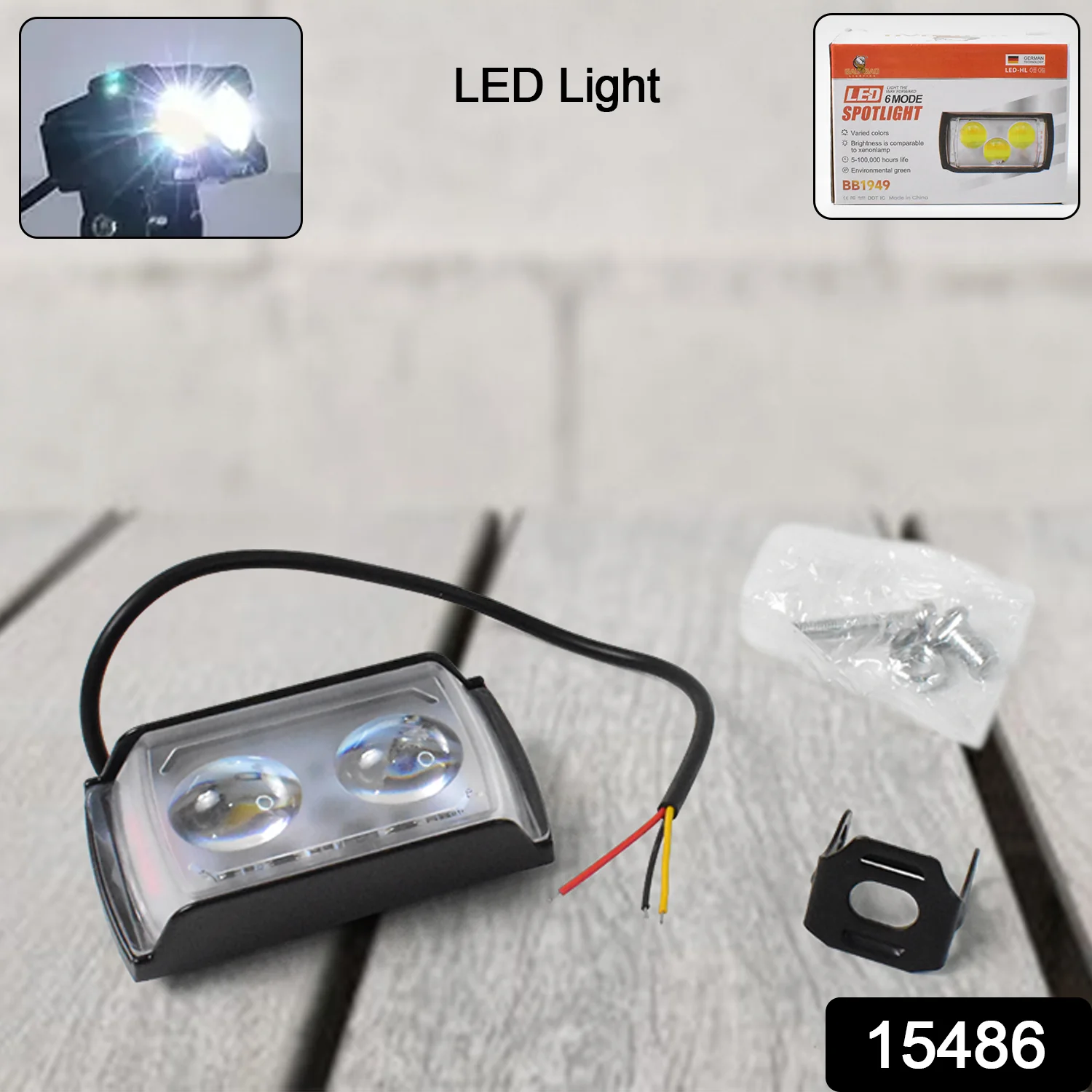 6 Mode LED Spotlight Universal Ultra Mini Double Lens Fog Light (1 Pc) - Image 2
