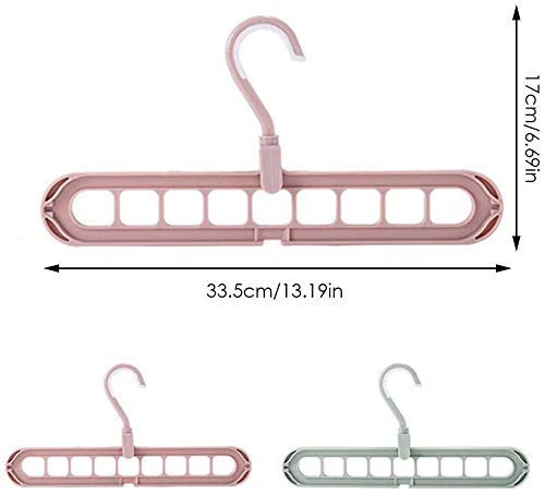 Anti-Skid Plastic 9-Holes Magic Wardrobe Folding Hangers - Image 5