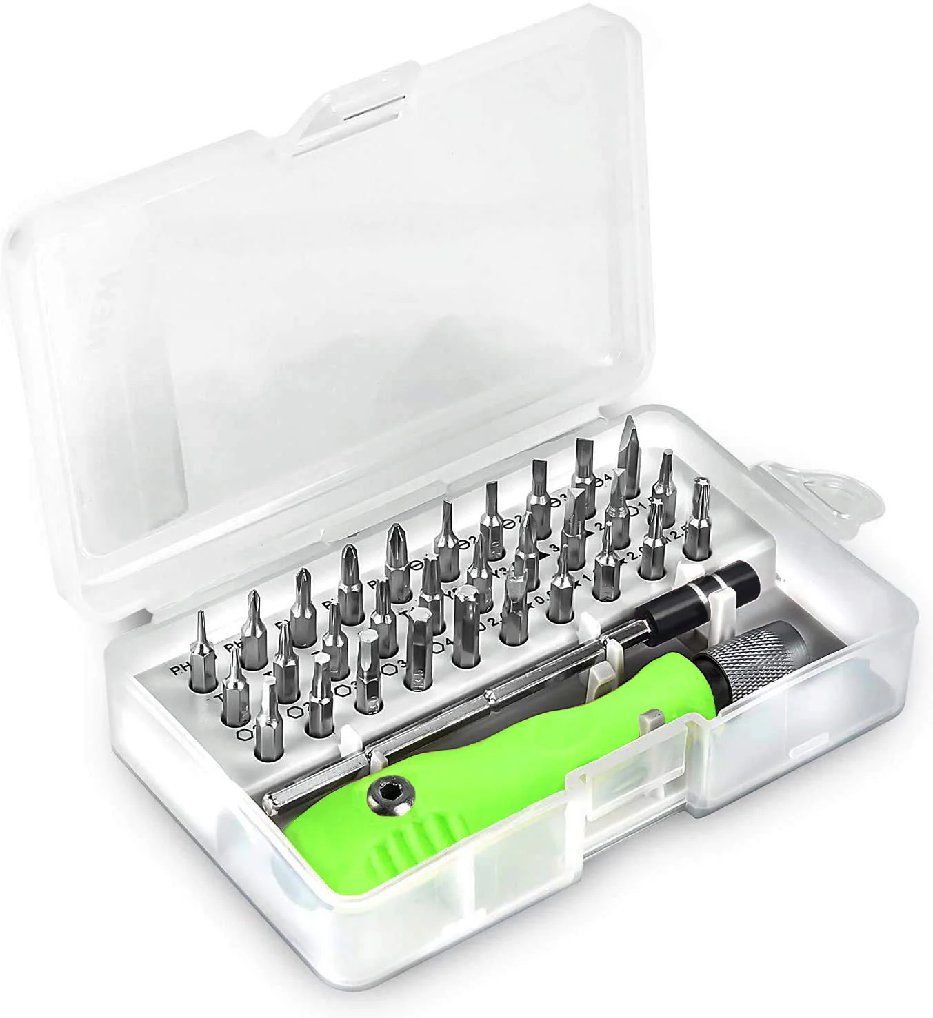 32 in 1 Mini Screwdriver Bits Set with Magnetic Flexible Extension Rod - Image 2
