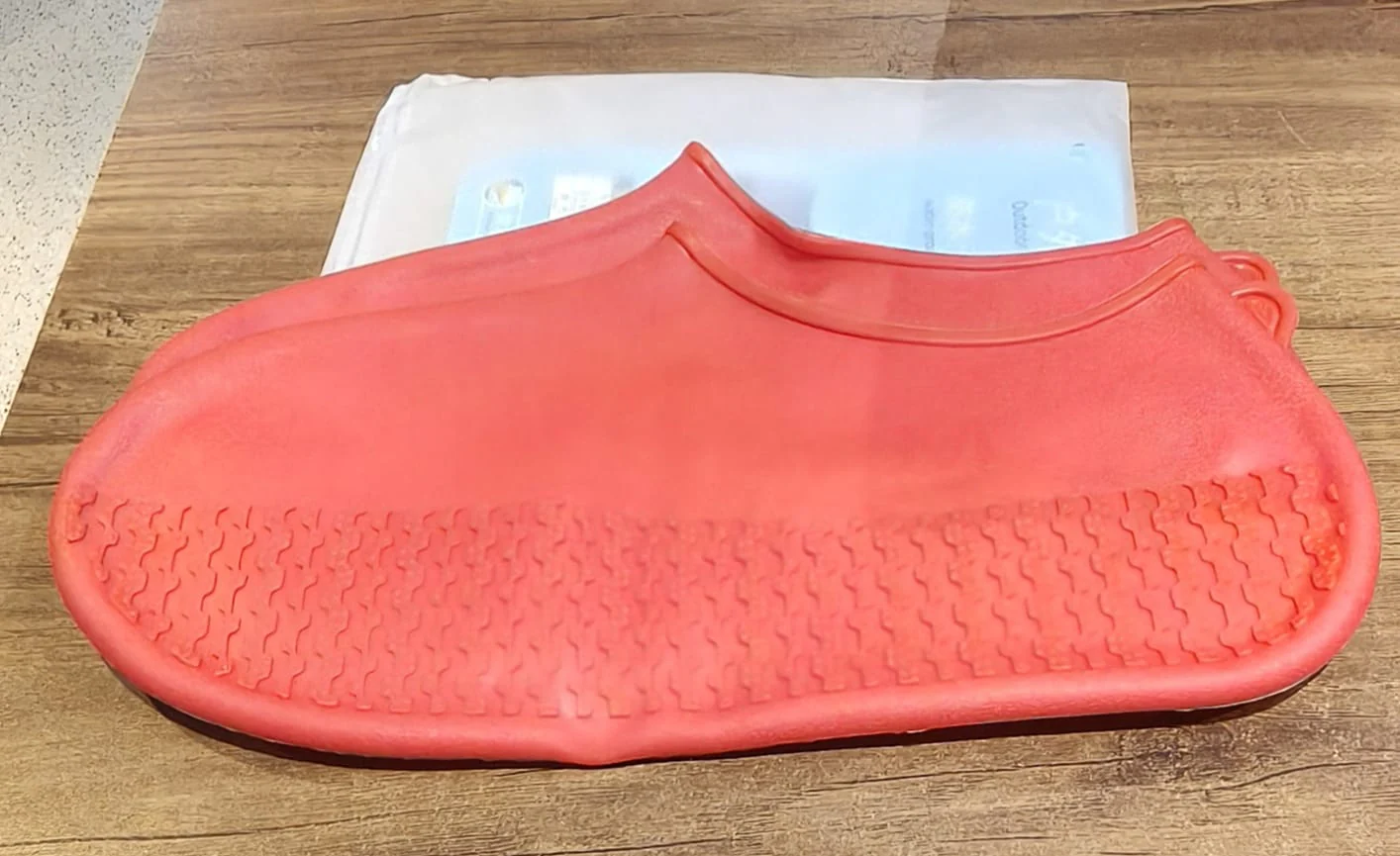 Orange Non-Slip Silicone Rain Reusable Anti skid Waterproof Fordable (1 Pair) - Image 8