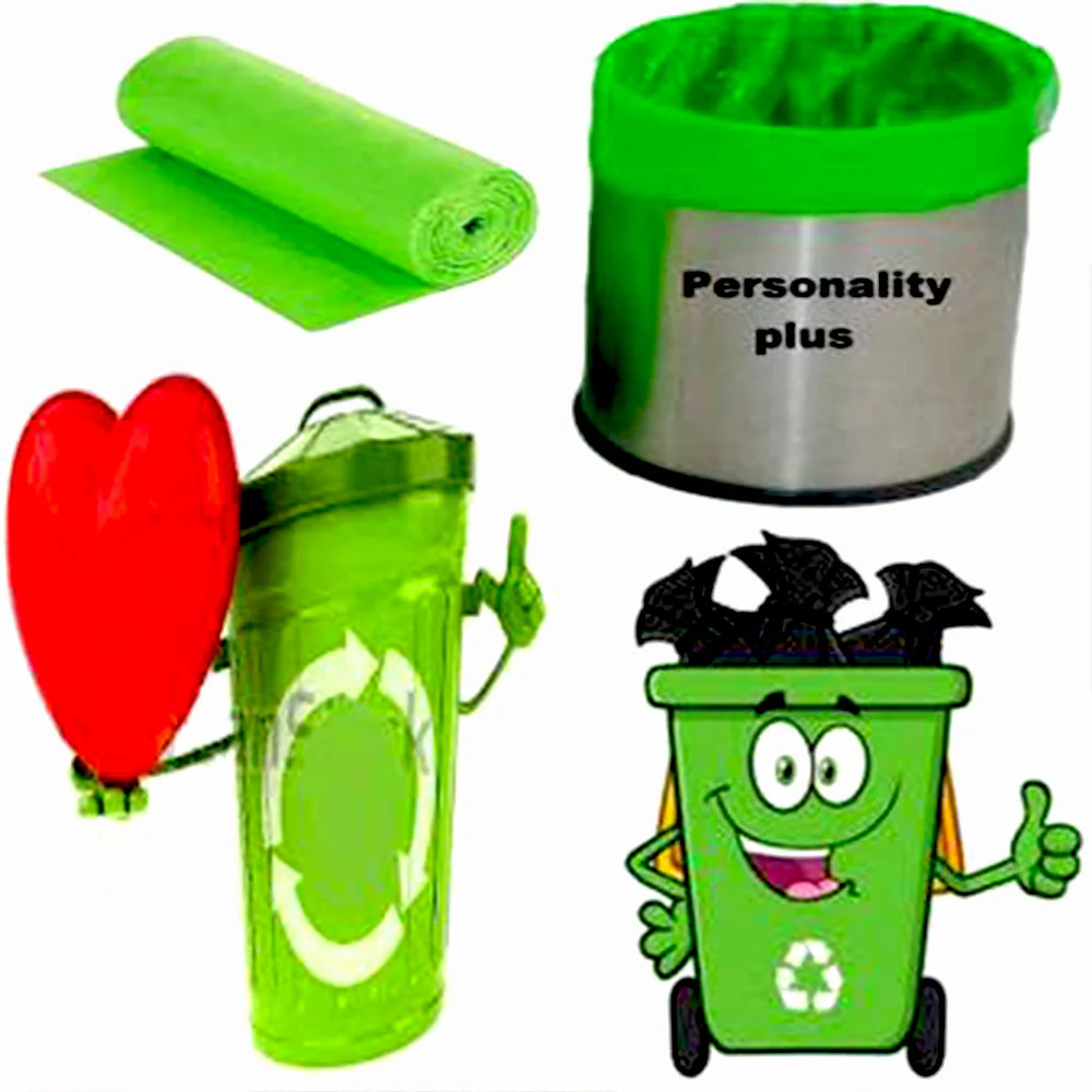 Bio-degradable Eco Friendly Garbage / Trash Bags Rolls (19" x 21") (Green) - Image 7