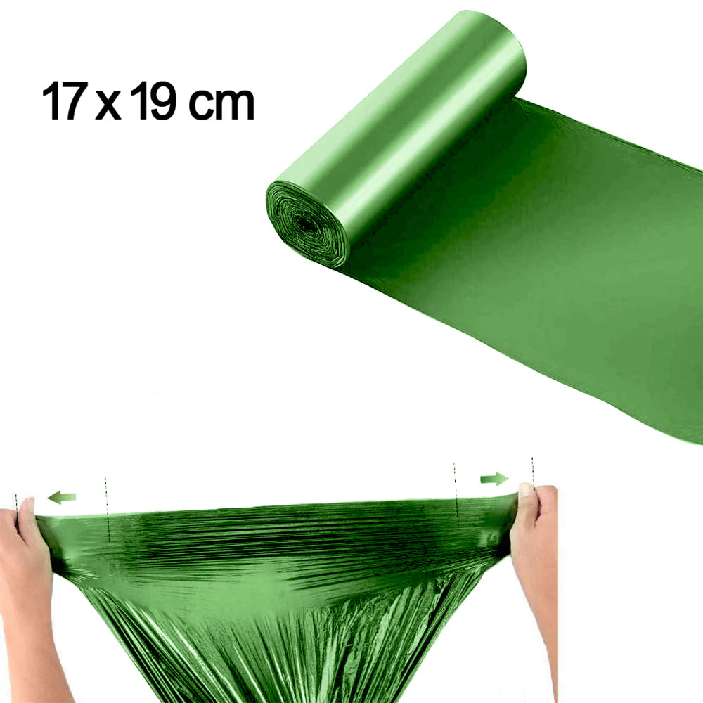 Green Compostable Corn Starch Garbage Bags (17" x 19") - Image 6