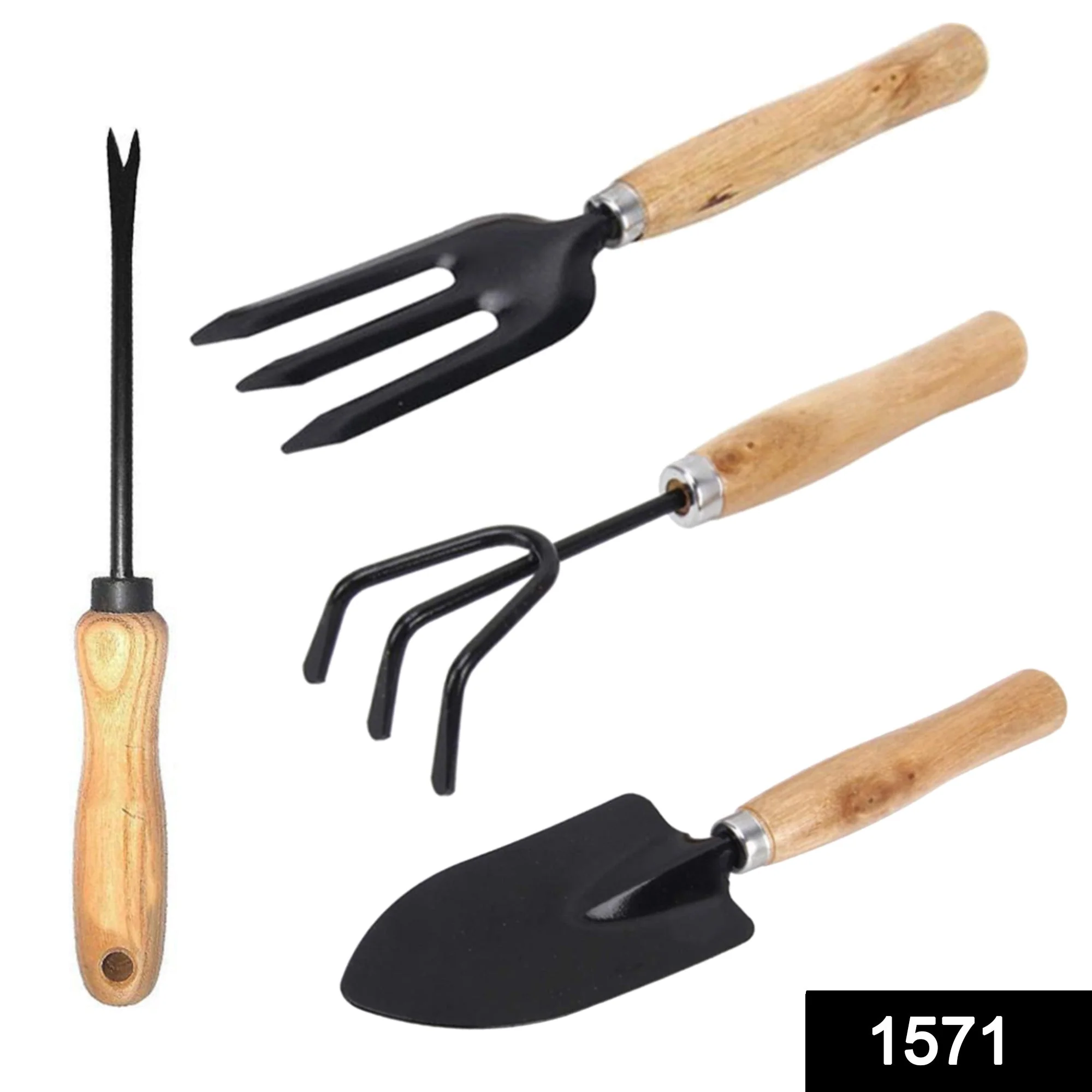 Gardening Tools Seed Handheld Shovel Rake Spade Trowel with Pruning Shear - Image 2