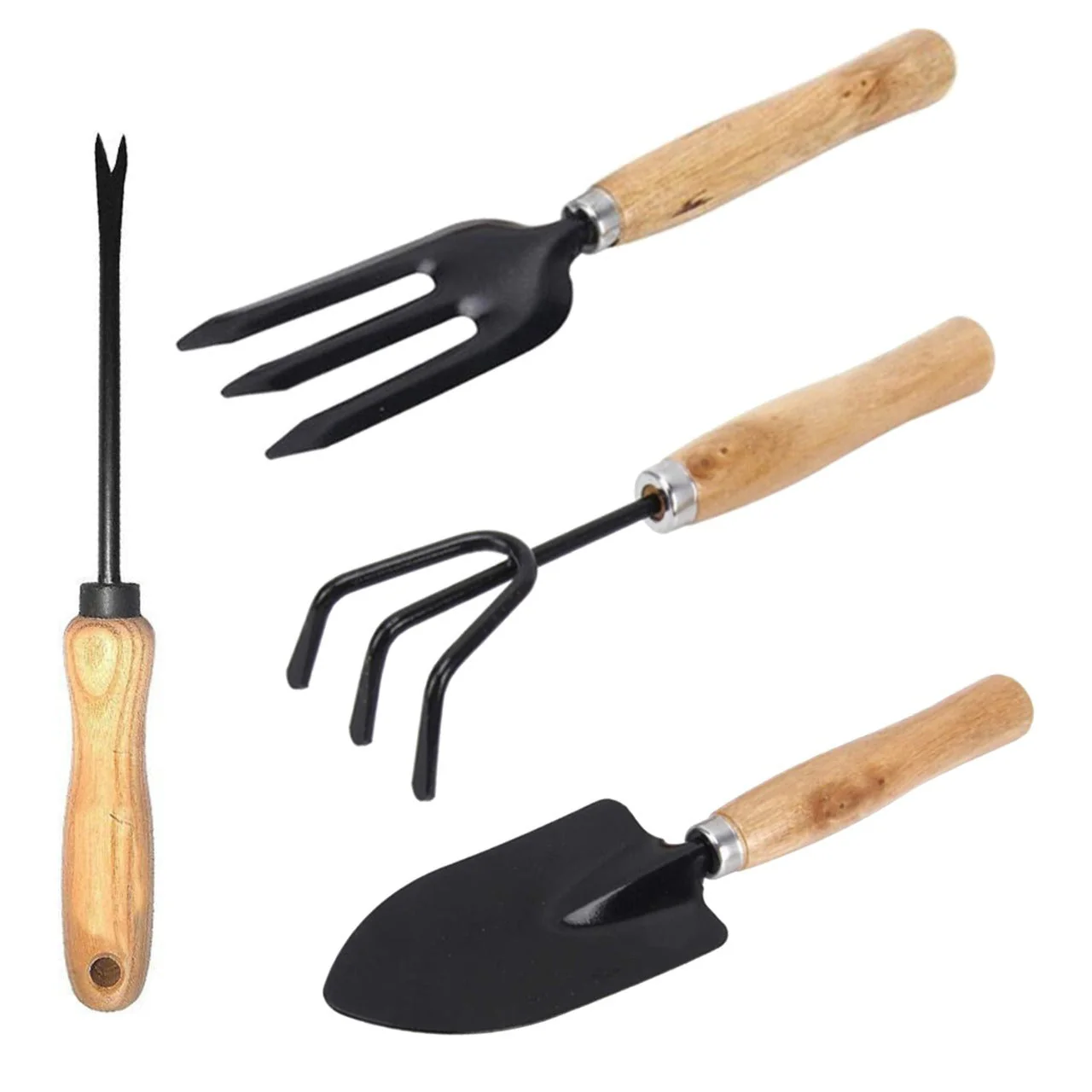 Gardening Tools Seed Handheld Shovel Rake Spade Trowel with Pruning Shear - Image 4