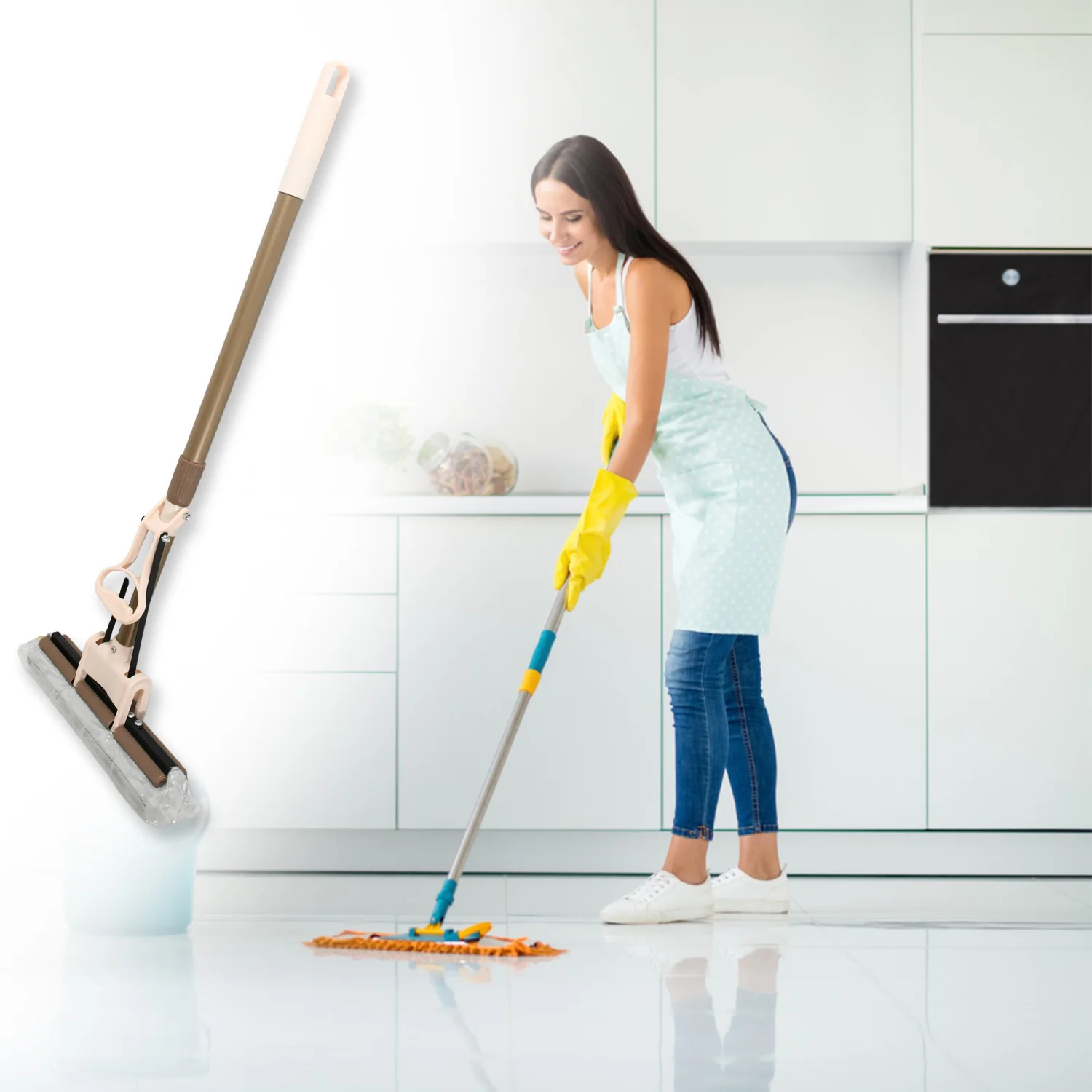 Sponge Mop Super absorbent Sponge-head-self-cleaning miracle-mop - Image 6
