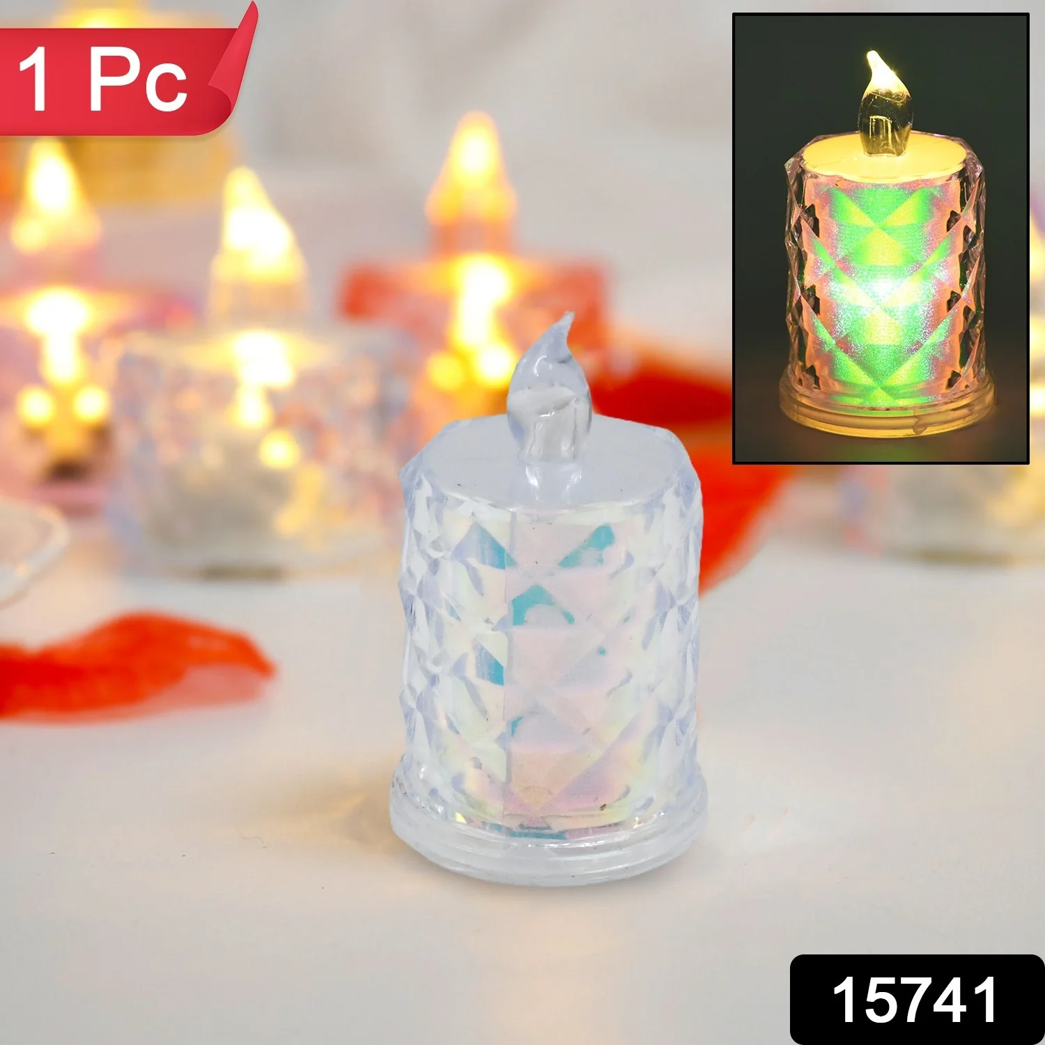 Festive Lighting for Any Occasion: 1 Pack LED Tealight Candles, Diwali - Image 2