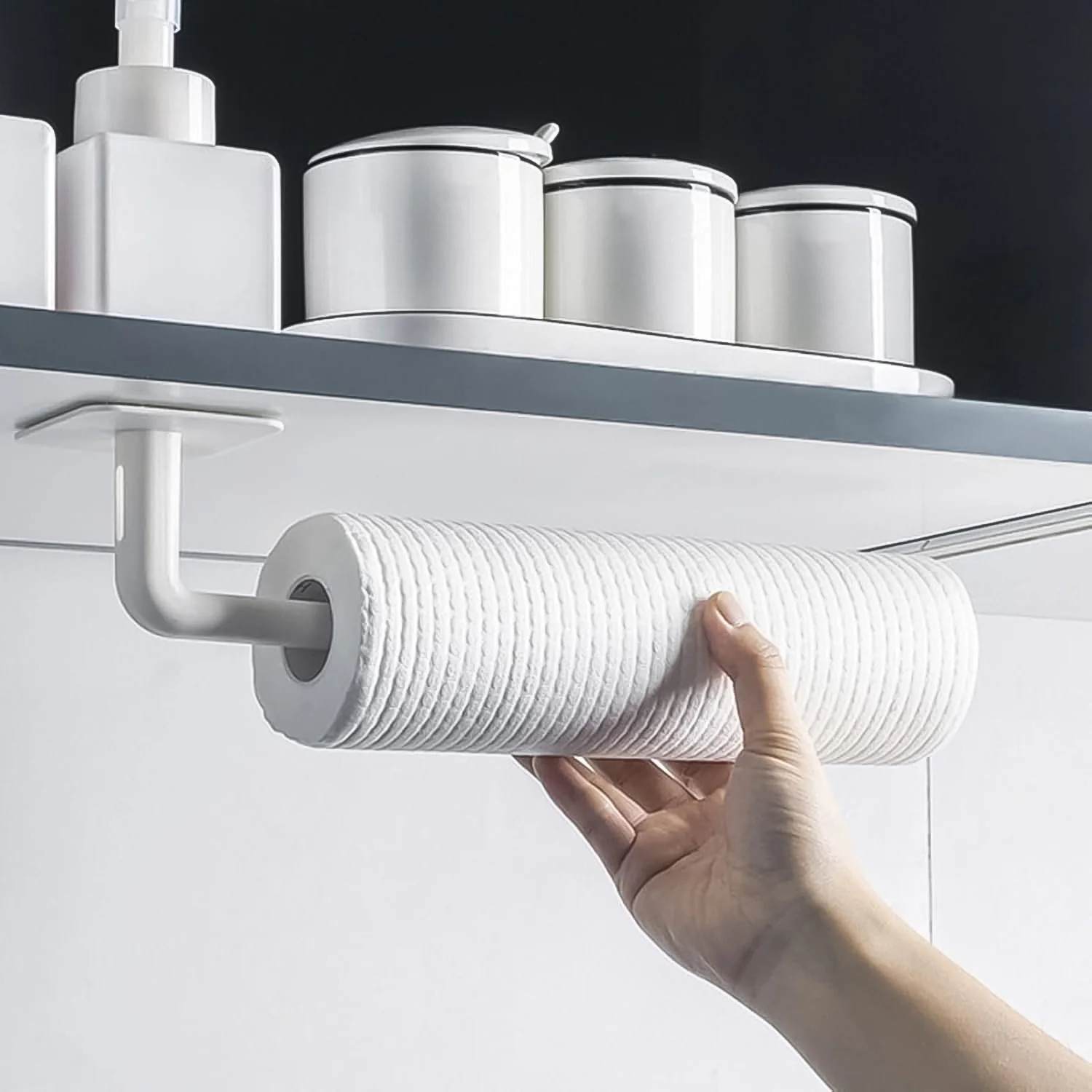 Multipurpose Shelf Organizer, Hanging Storage Rack (2 Pc Set With 2 Adhesive hook) - Image 4