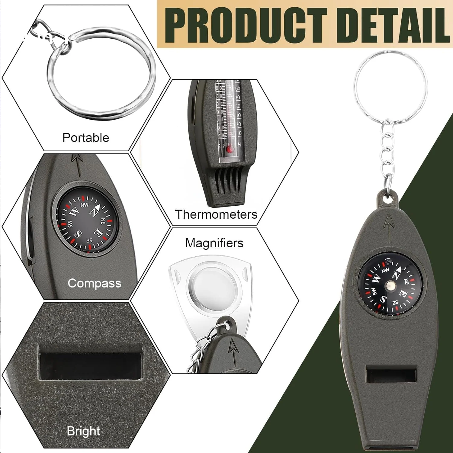 4 in 1 Multifunctional Emergency Survival Whistle (1 Pc) - Image 6