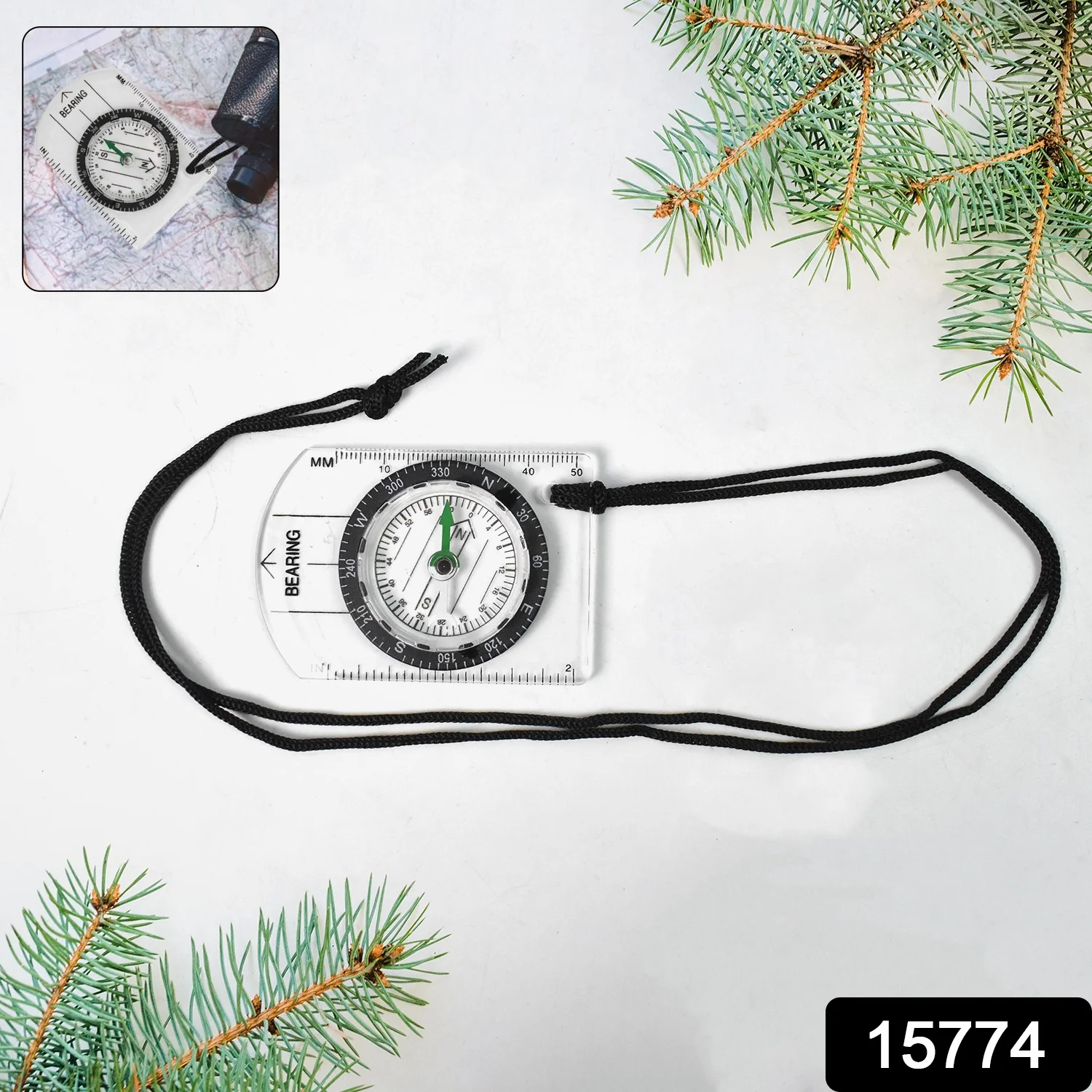 Plastic Compass for Travel Outdoor Compass (1 Pc) - Image 2