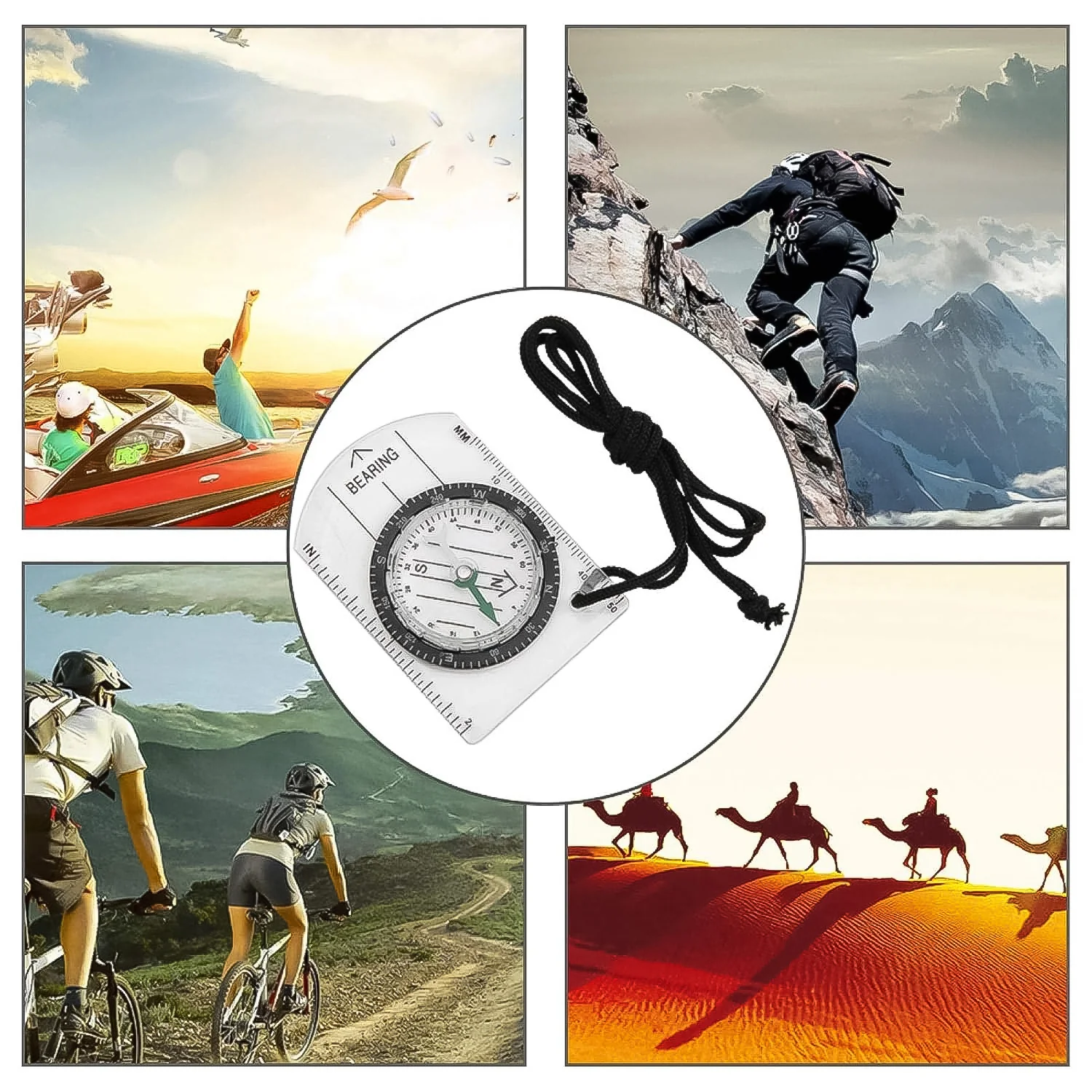 Plastic Compass for Travel Outdoor Compass (1 Pc) - Image 8