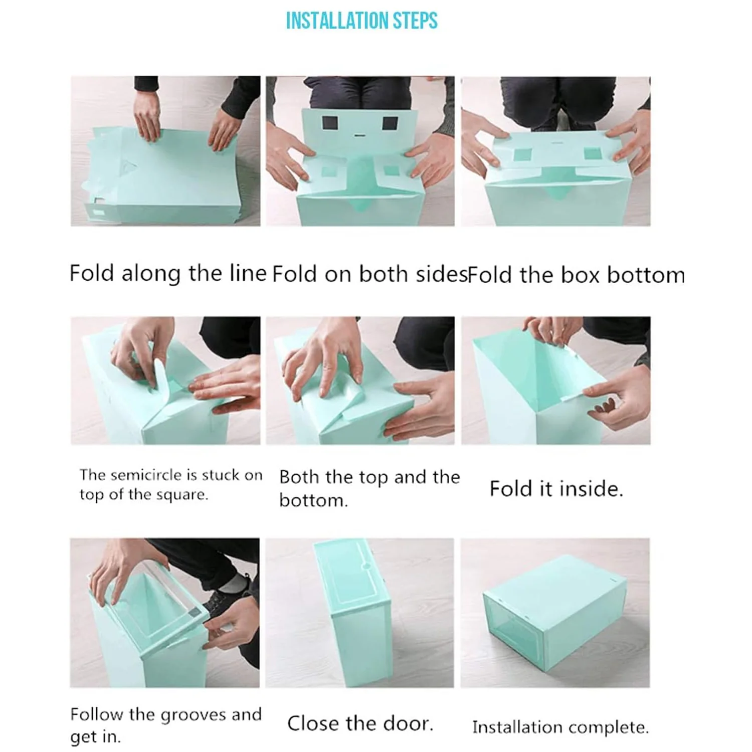 3 Layer Transparent Shoes Storage Box Plastic Stackable Shoe (1 Set / 3 Layer) - Image 3