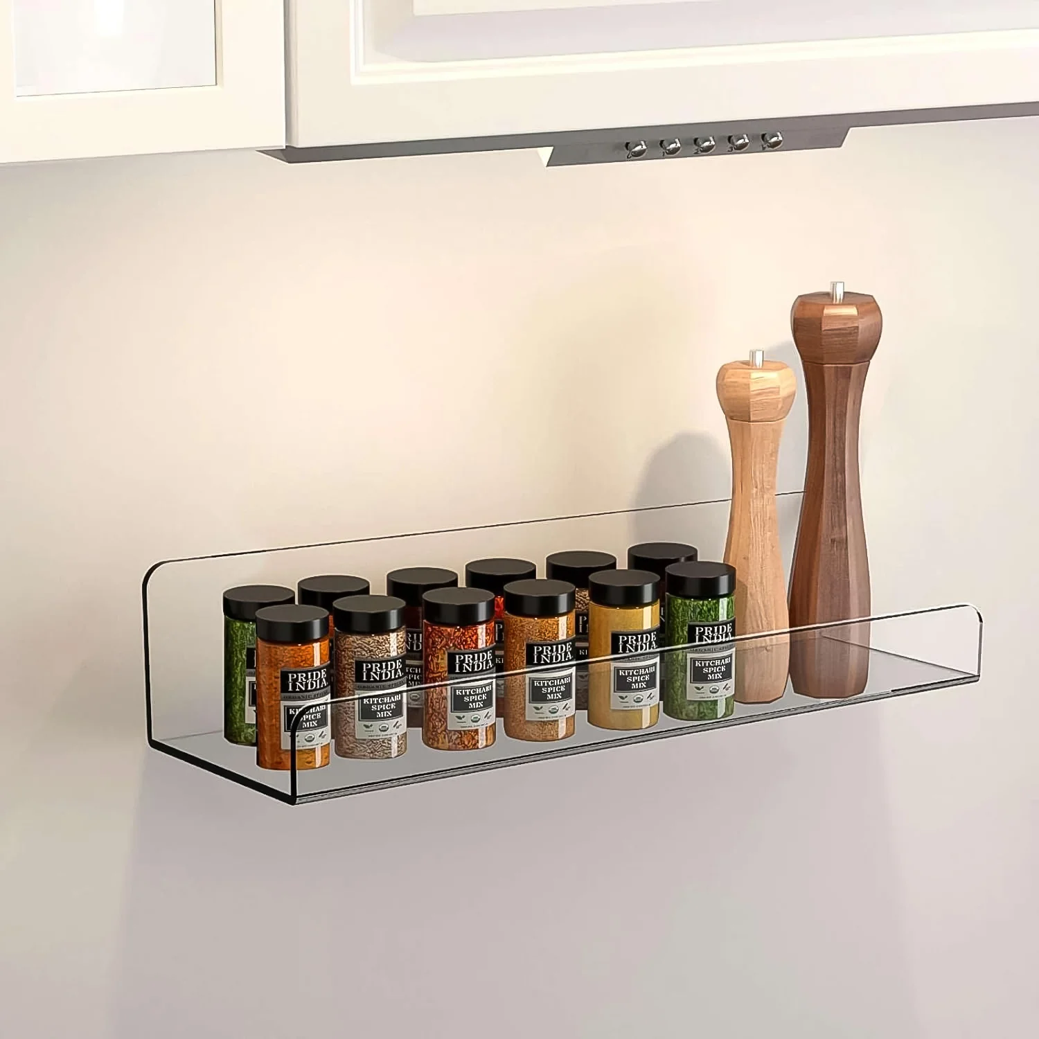 Acrylic Shelves, Clear Shelves Wall Mounted (38×11 Cm / 1 pc / With 2 Screw) - Image 3