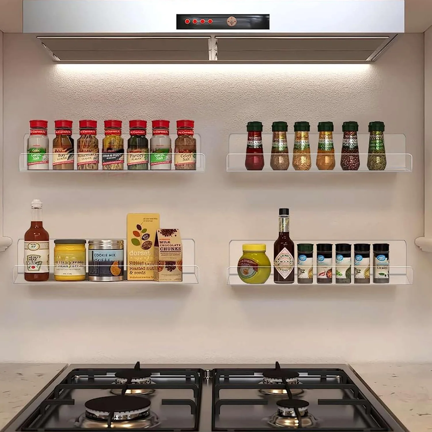 Acrylic Shelves, Clear Shelves Wall Mounted (38×11 Cm / 1 pc / With 2 Screw) - Image 5
