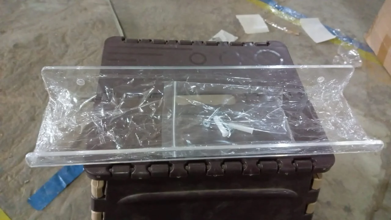 Acrylic Shelves, Clear Shelves Wall Mounted (38×11 Cm / 1 pc / With 2 Screw) - Image 7
