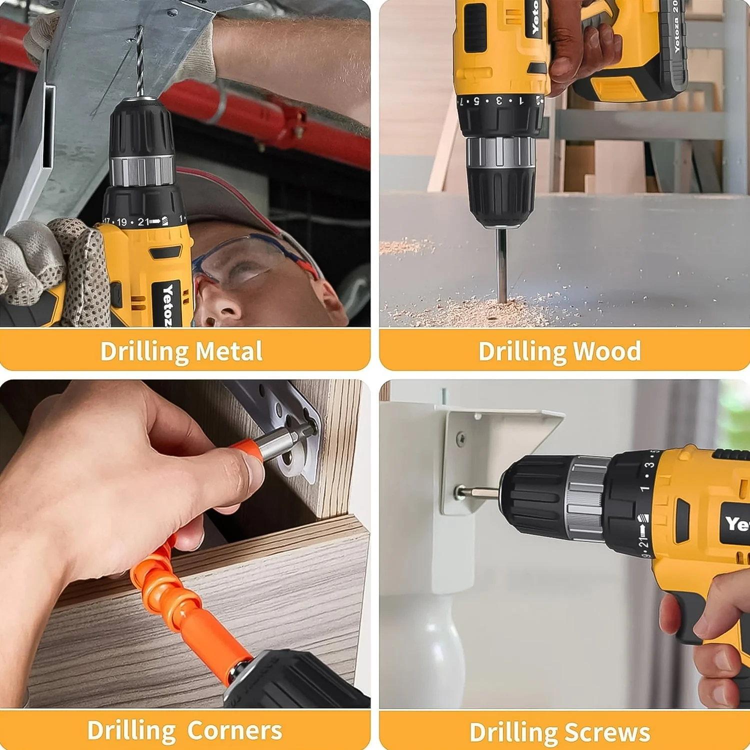 21 V lithium Double battery cordless drill set (29 Pcs Set) - Image 6