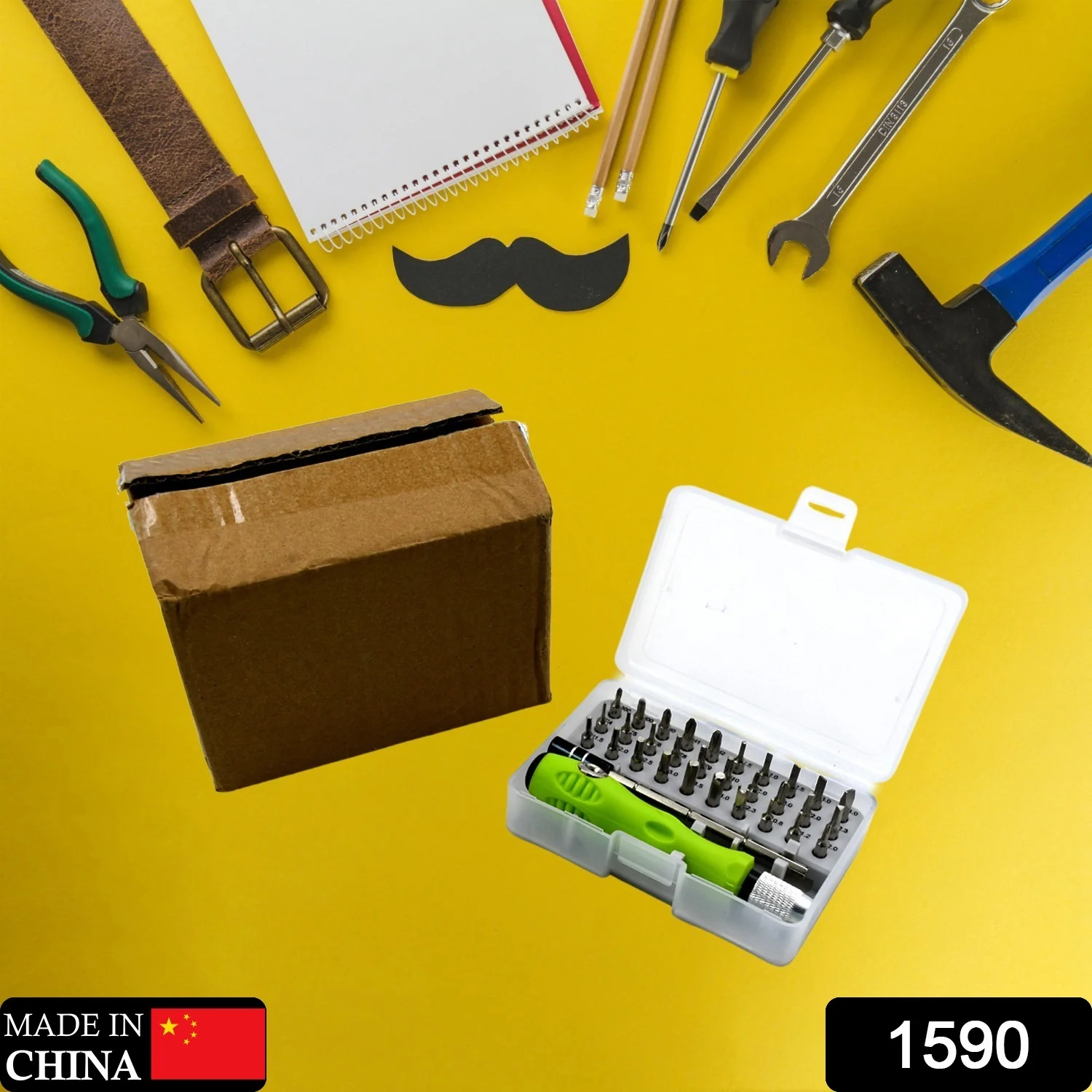 32 in 1 Mini Screwdriver Bits Set with Magnetic Flexible Extension Rod - Image 2