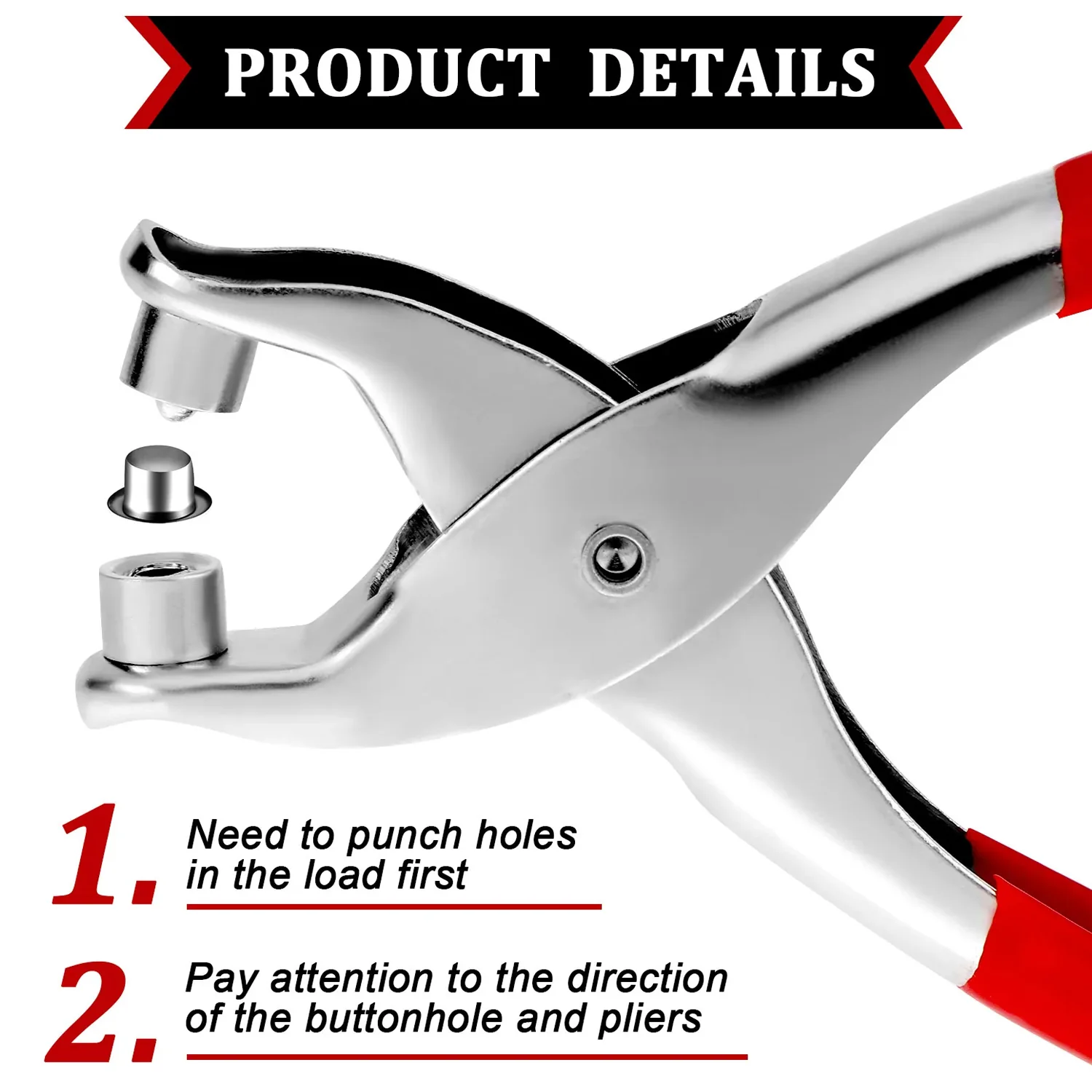 Grommet Setting Tool with 25 PCS Gold Eyelets Grommets Steel Hole Punch - Image 6