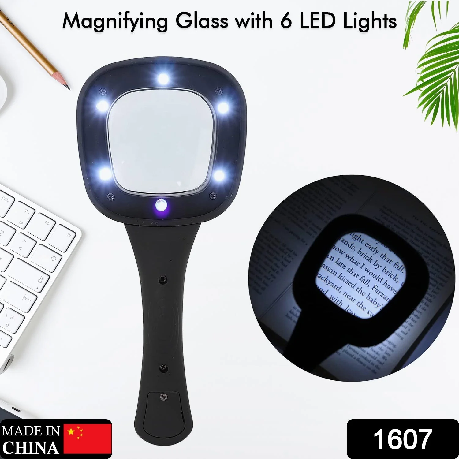 Handheld LED Magnifying Glass – 6 Lighted Magnifier for Reading & Inspection - Image 2