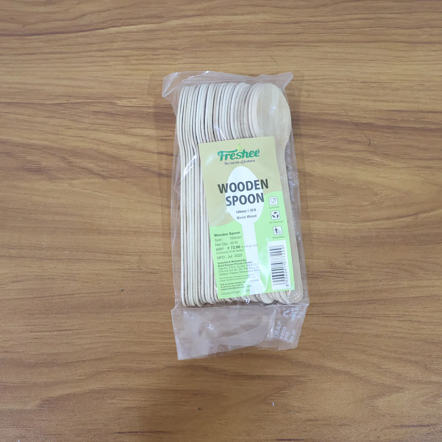 160mm Wooden Spoon – 30 Pcs Pack - Image 9