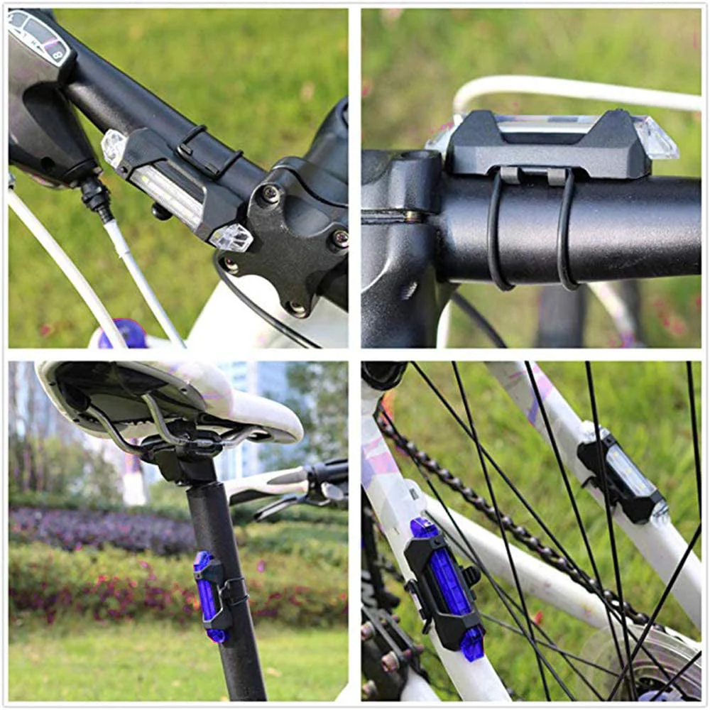 Rechargeable Bicycle Front Waterproof LED Light (Blue) - Image 4