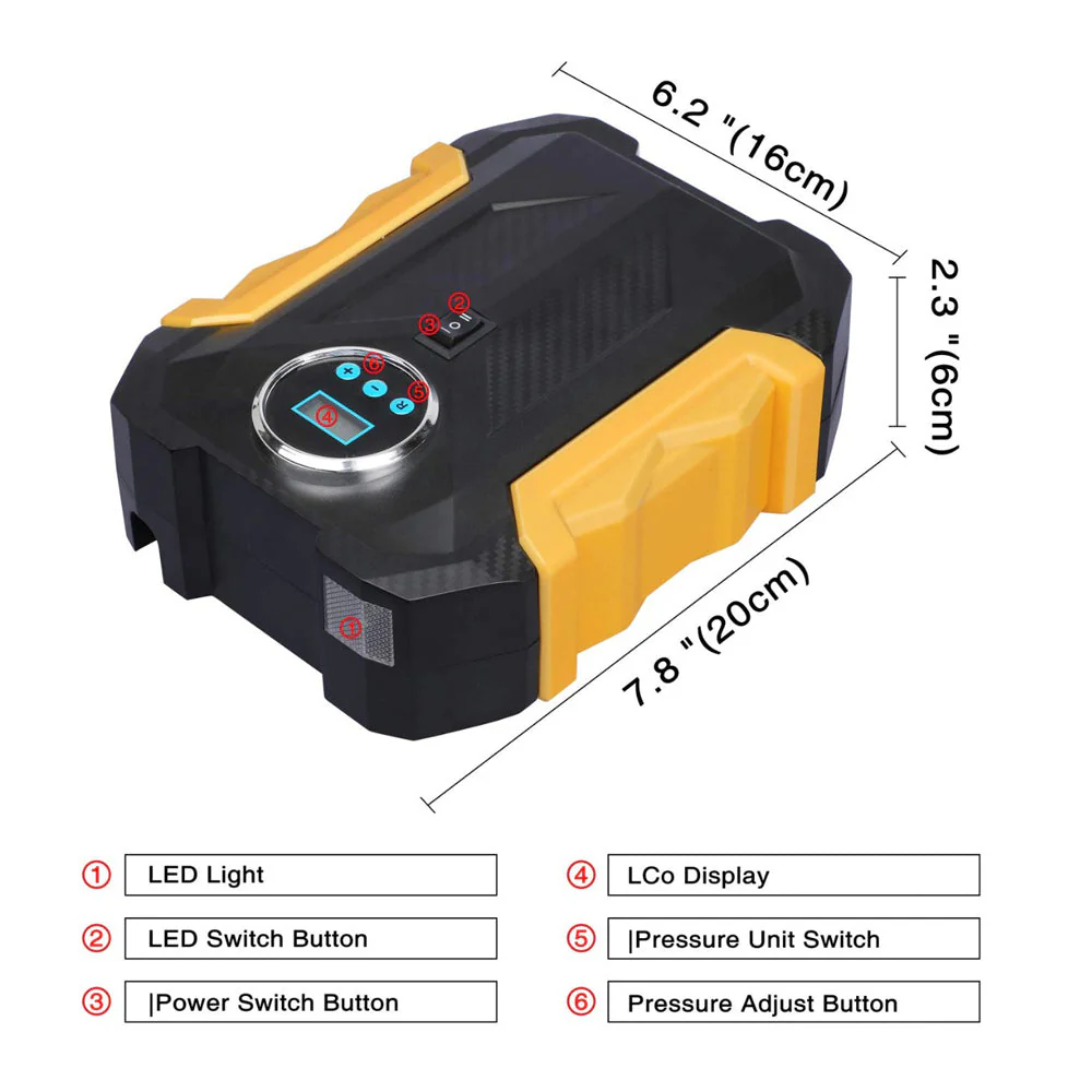 Portable Electric Car Air Compressor Pump for Car and Bike Tyre - Image 6