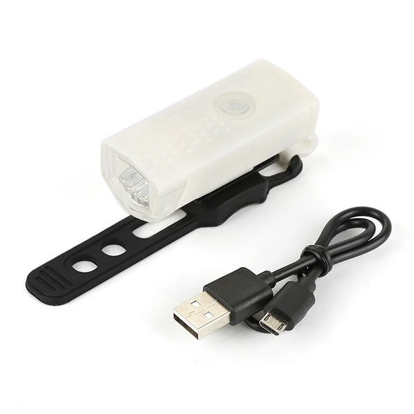 USB Rechargeable 400 Lumen Bicycle Front Headlight Cycle Light Set - Image 4