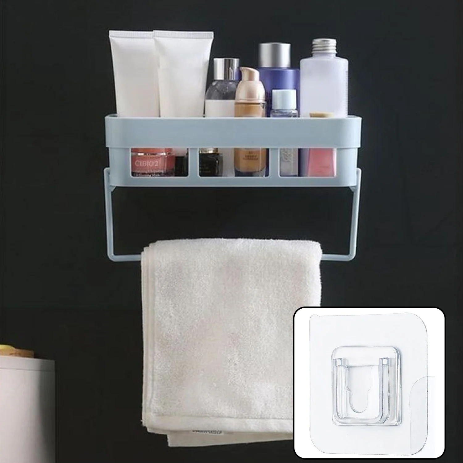 Multipurpose Kitchen Bathroom Shelf Wall Holder Storage Rack Bathroom - Image 5