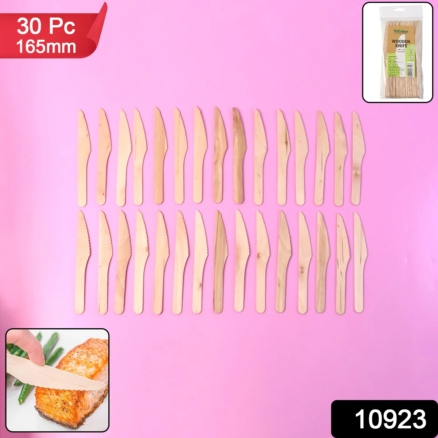165mm Wooden Knife – 30 Pcs Pack - Image 2