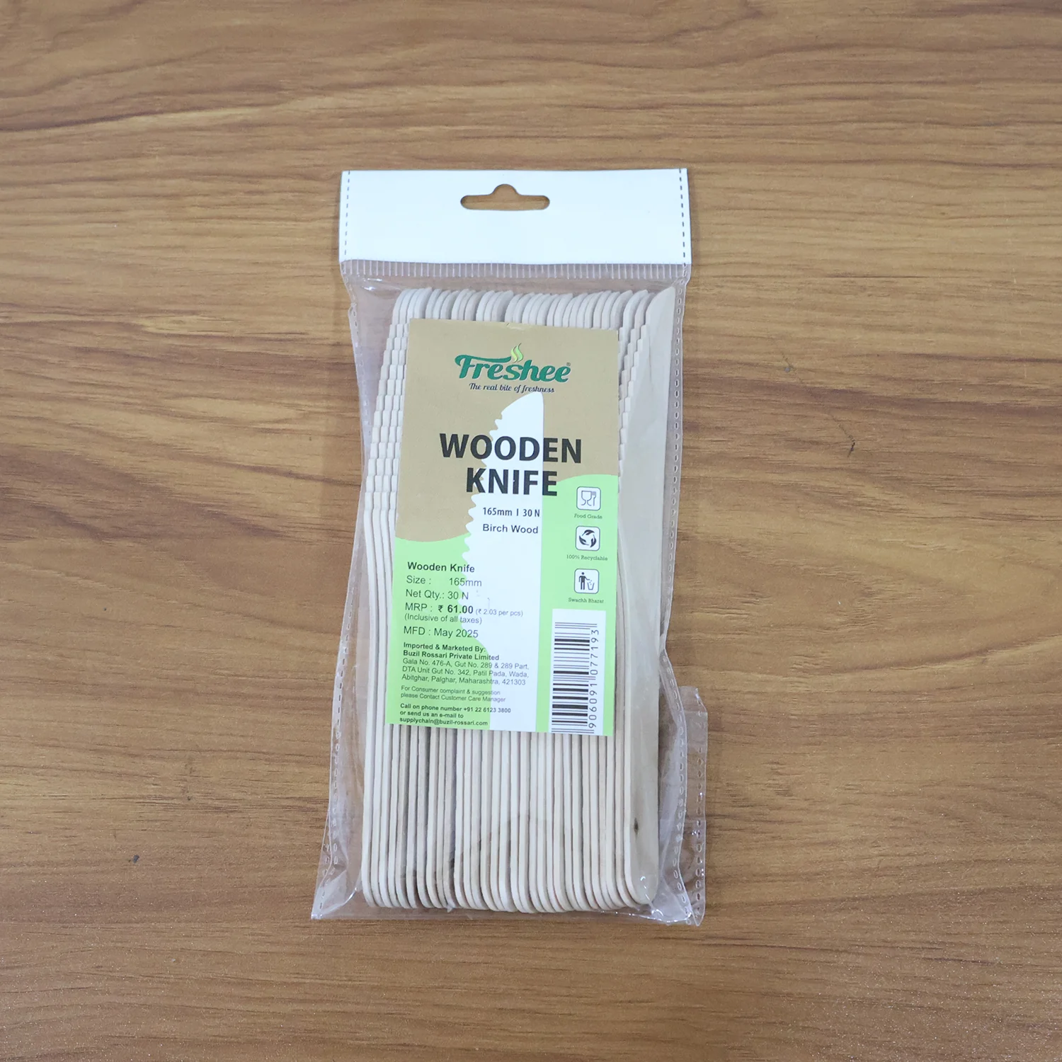 165mm Wooden Knife – 30 Pcs Pack - Image 9