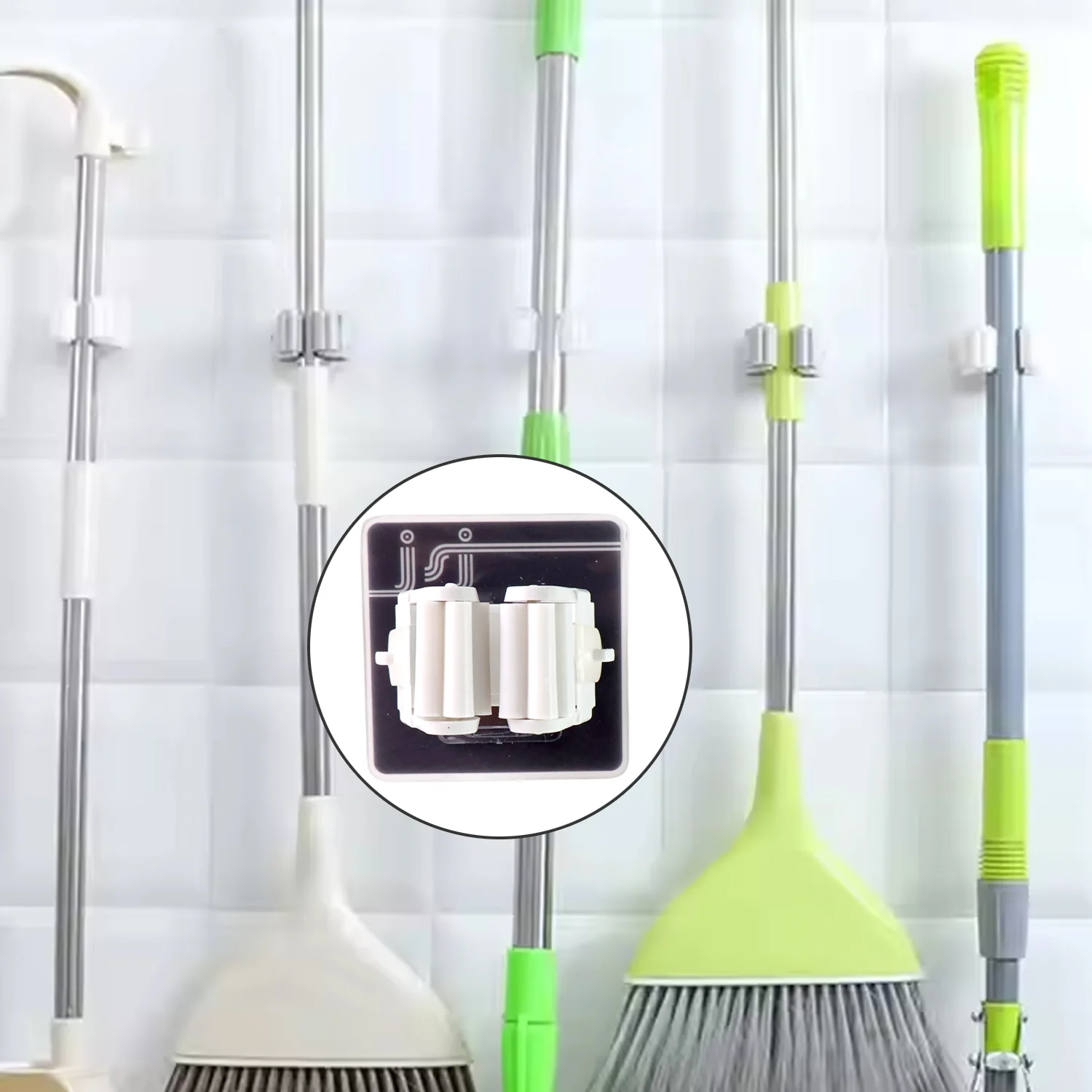 Wall Mounted Mop Broom Hanger Holder (1-Layer) - Image 4